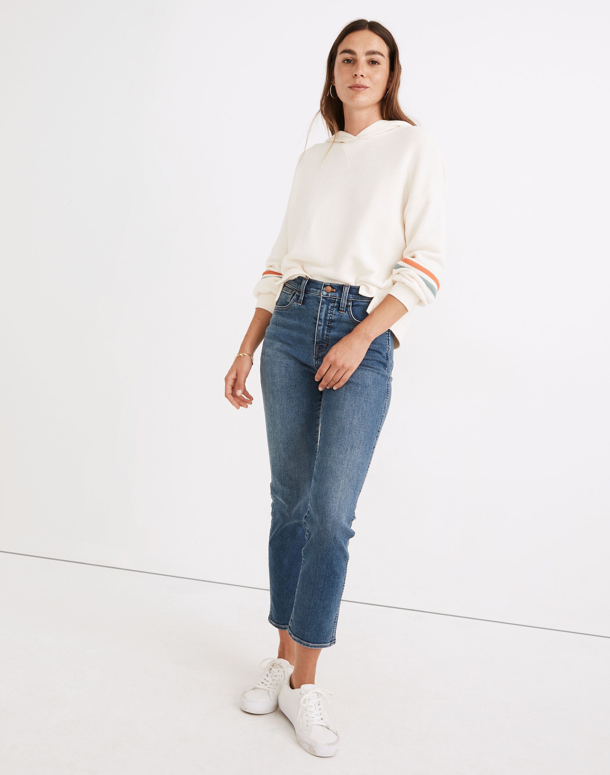 Petite High-Rise Slim Straight Jeans in Glynn Wash