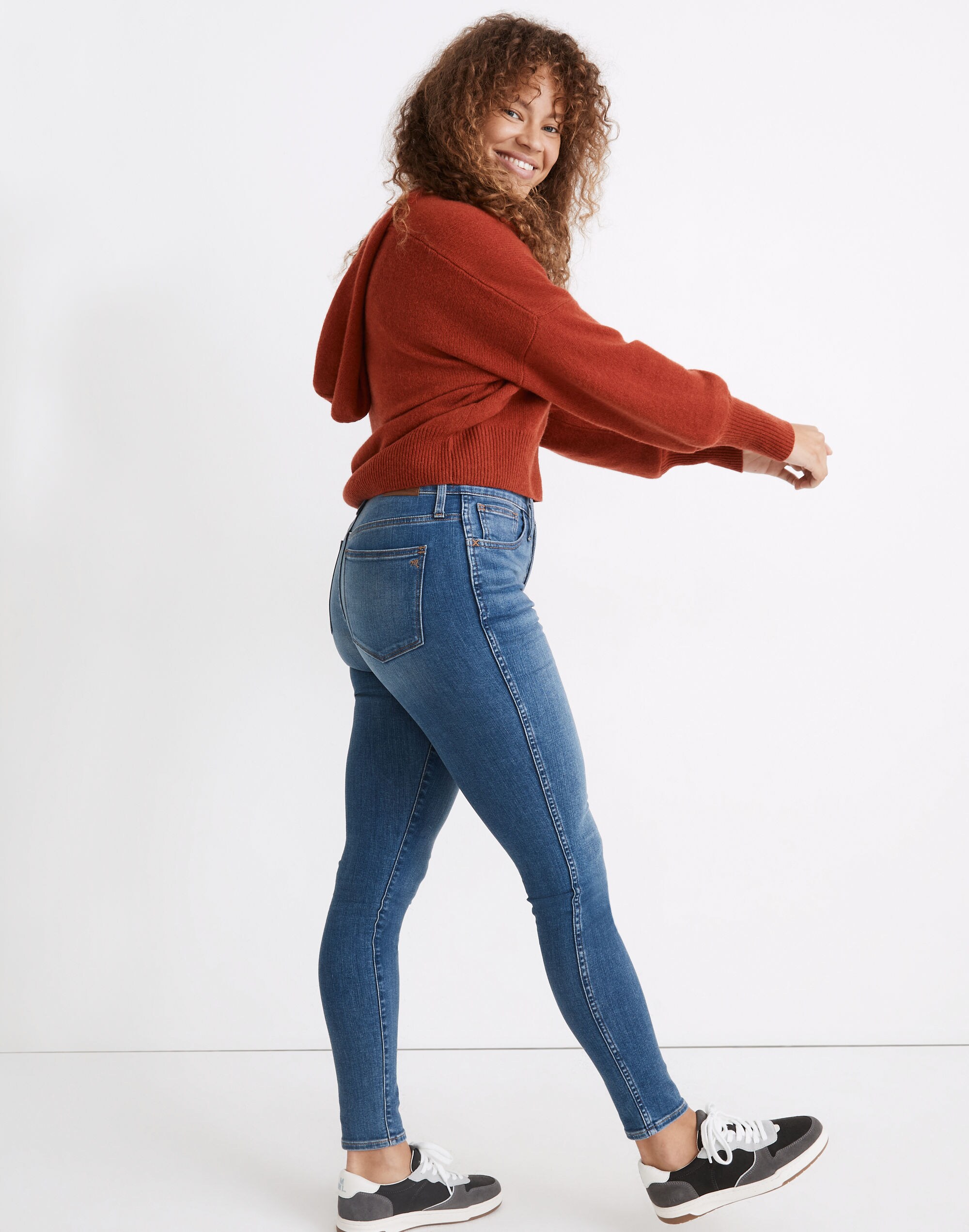 10" High-Rise Roadtripper Supersoft Skinny Jeans in Monroe Wash