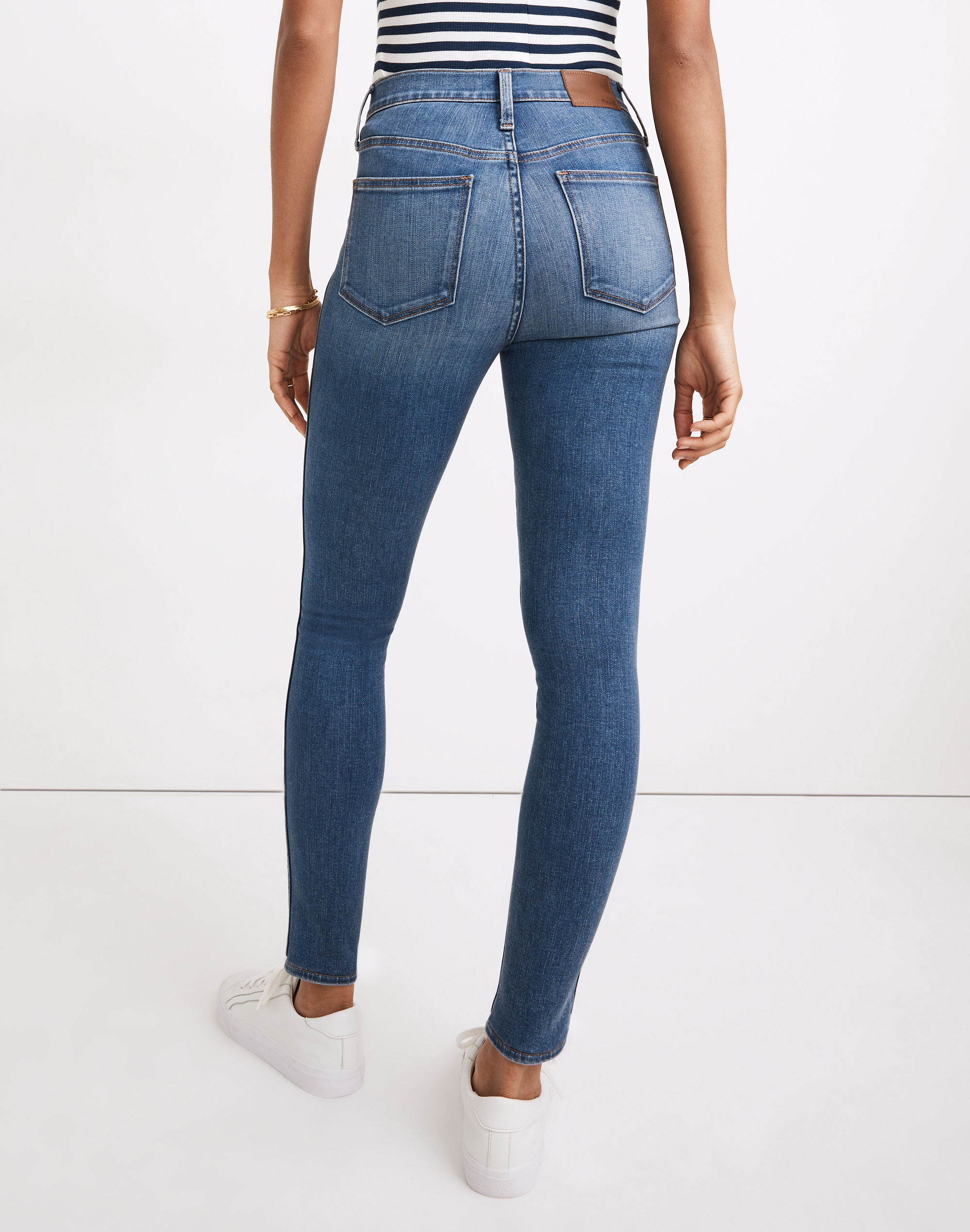 Petite 10" High-Rise Roadtripper Supersoft Skinny Jeans in Monroe Wash