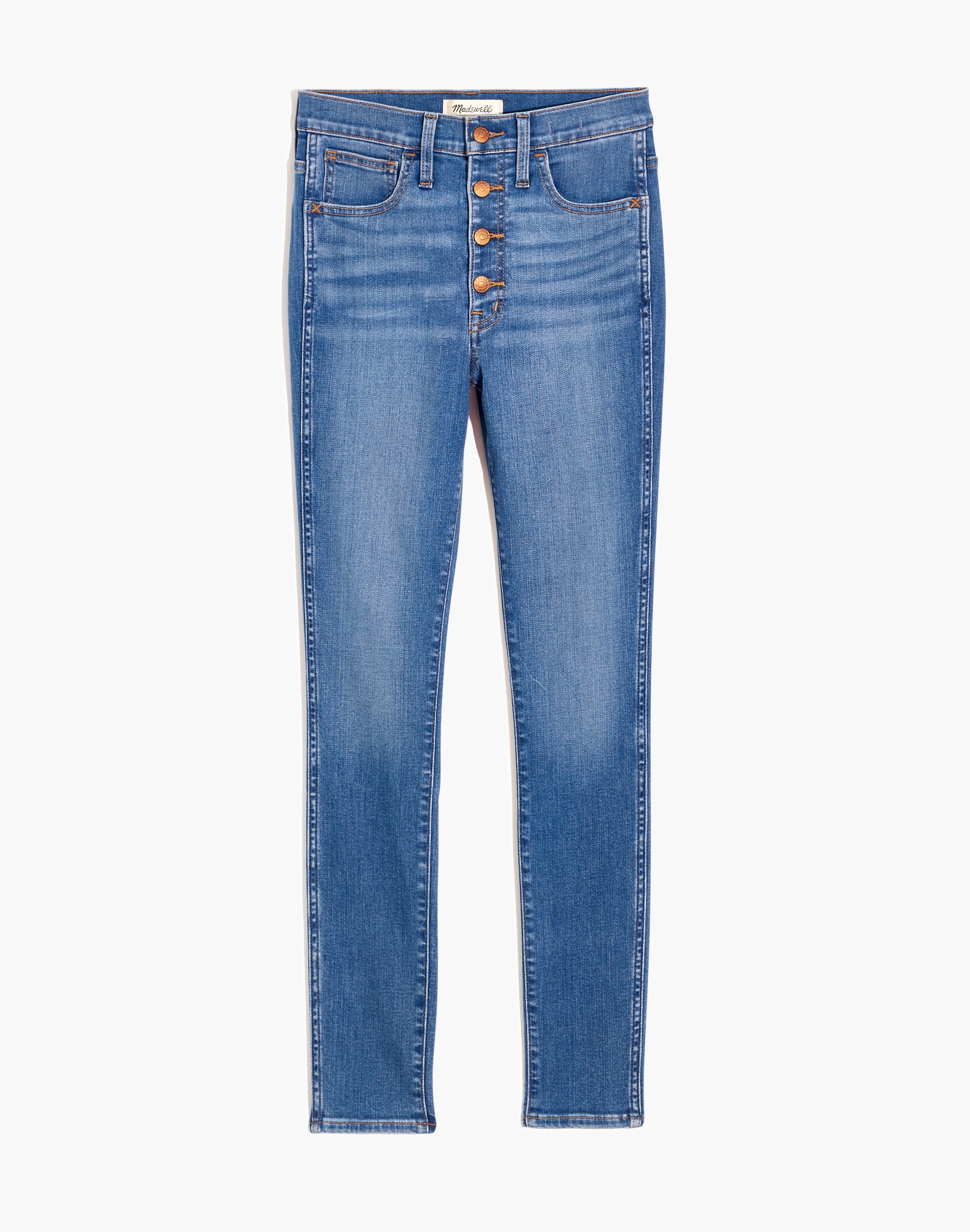 10" High-Rise Roadtripper Supersoft Skinny Jeans in Monroe Wash