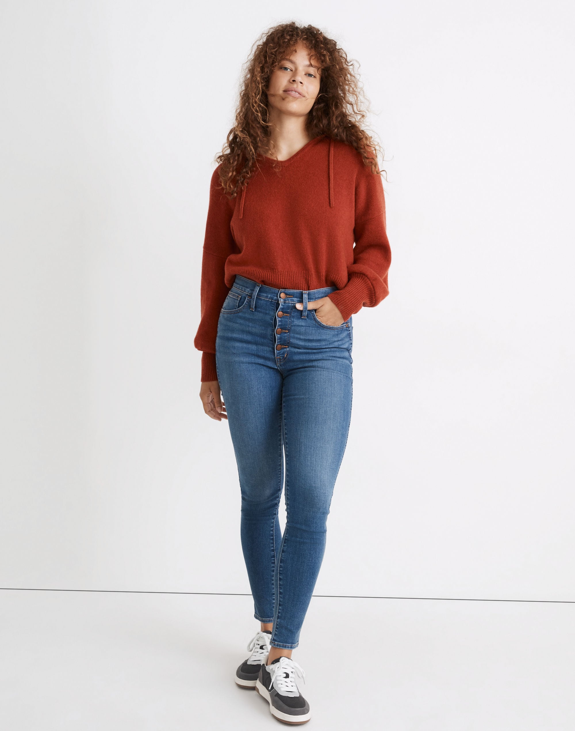 10" High-Rise Roadtripper Supersoft Skinny Jeans in Monroe Wash