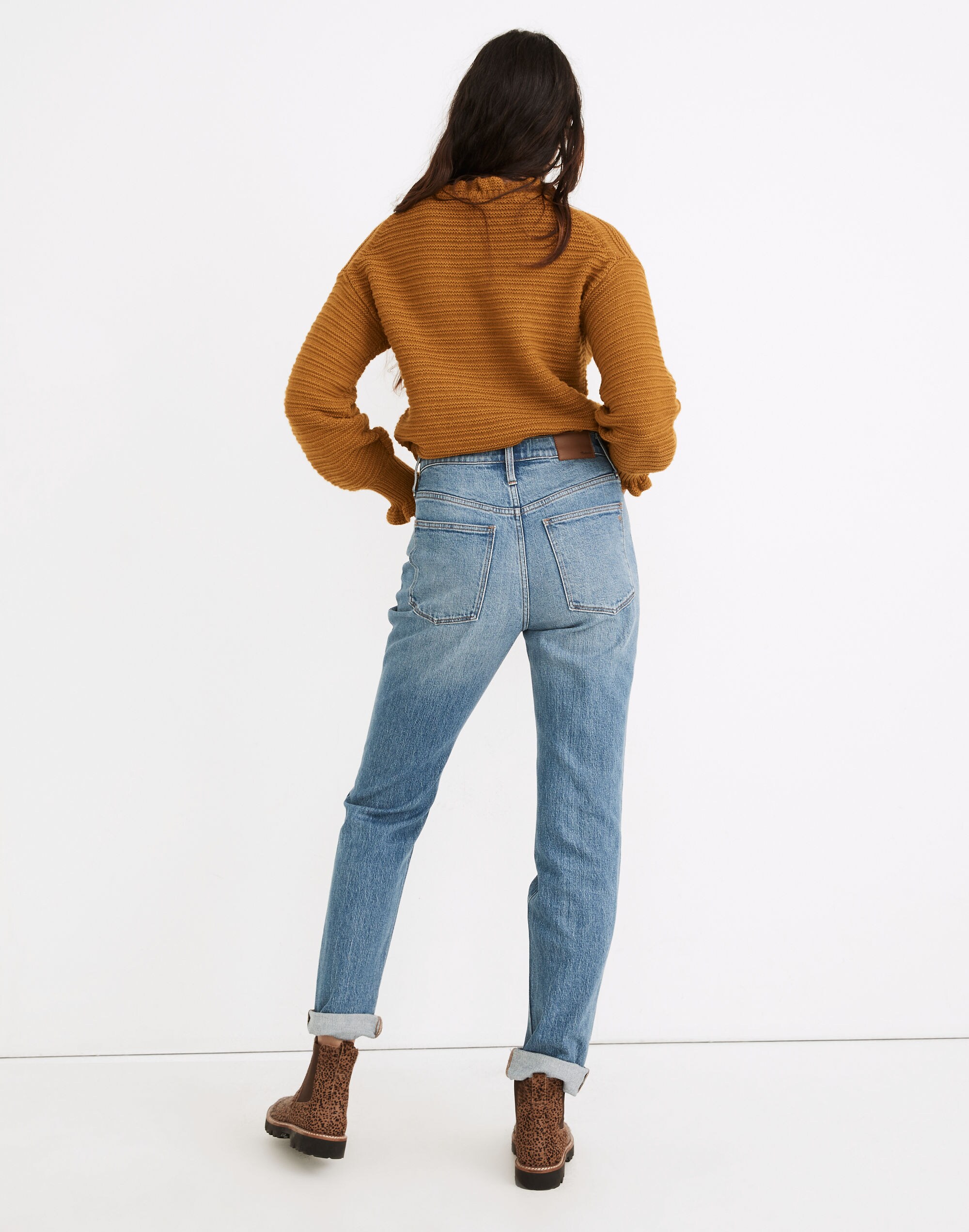 The High-Rise Slim Boyjean in Neal Wash: TENCEL&trade; Denim Edition