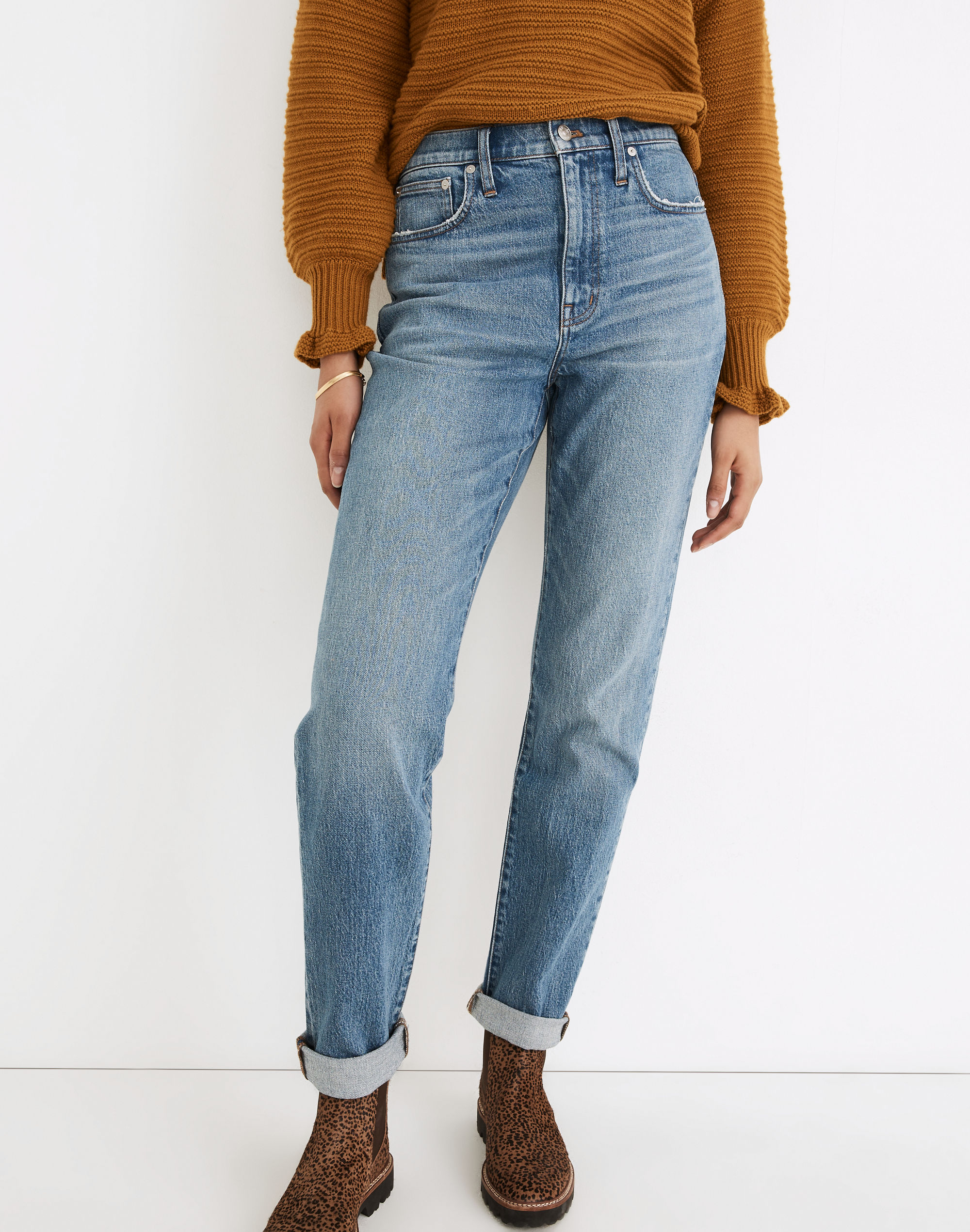 The High-Rise Slim Boyjean in Neal Wash: TENCEL&trade; Denim Edition