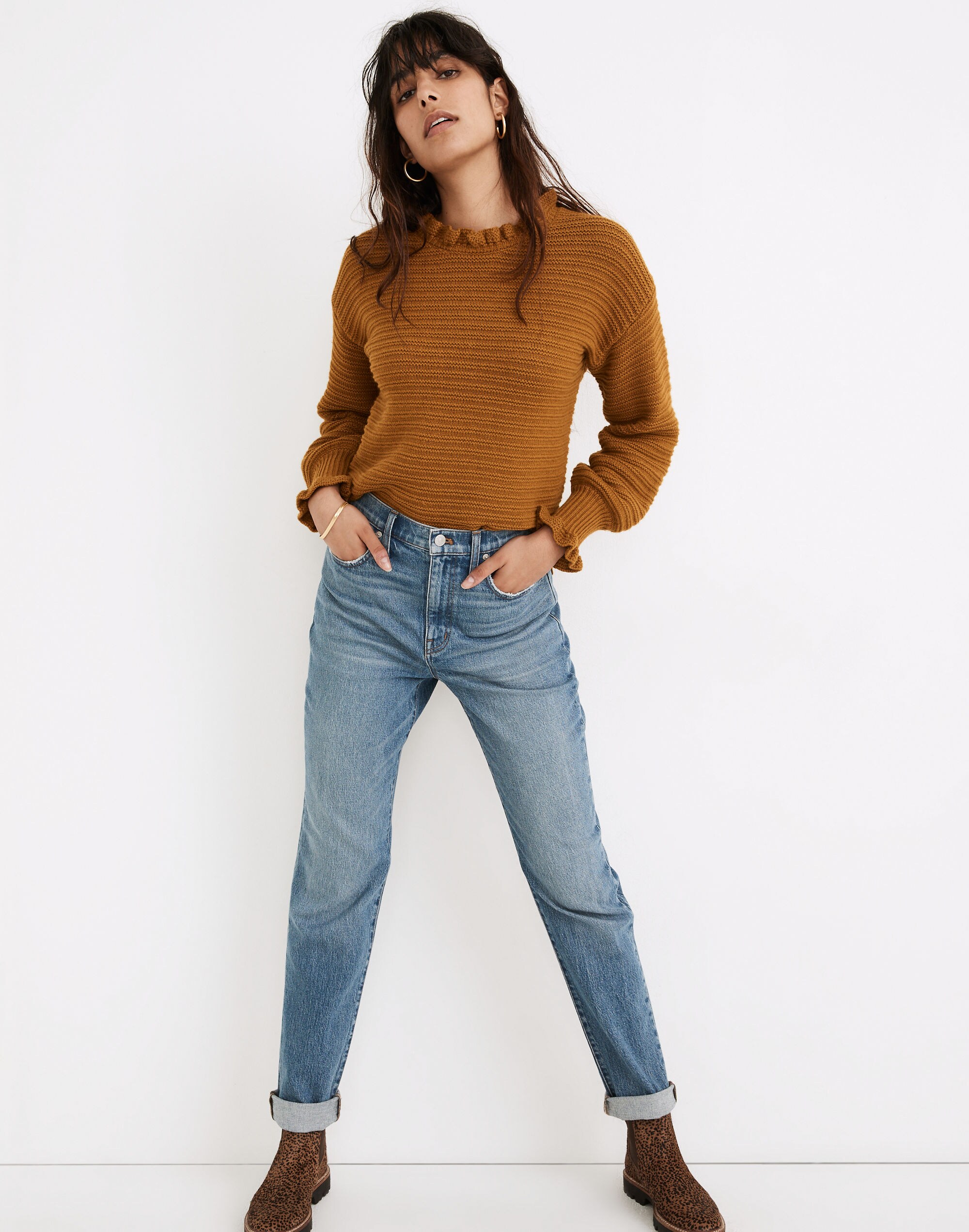 The High-Rise Slim Boyjean in Neal Wash: TENCEL&trade; Denim Edition