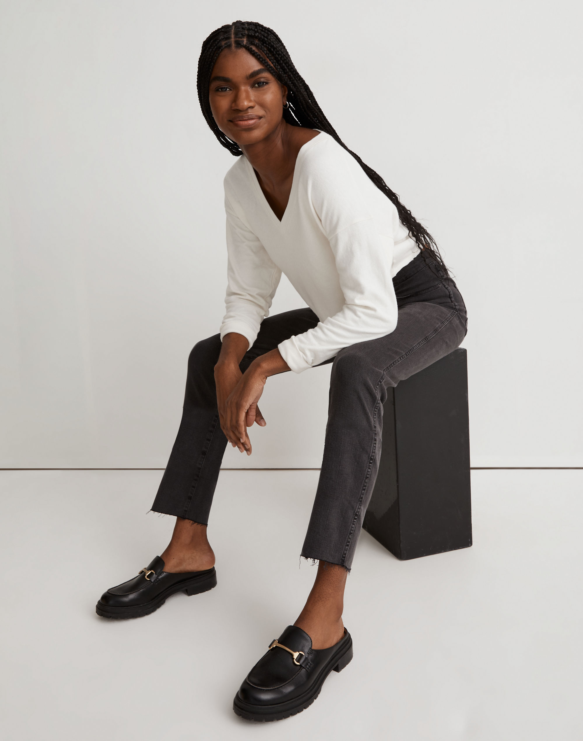 Stovepipe Jeans in Banberry Wash: Raw-Hem Edition