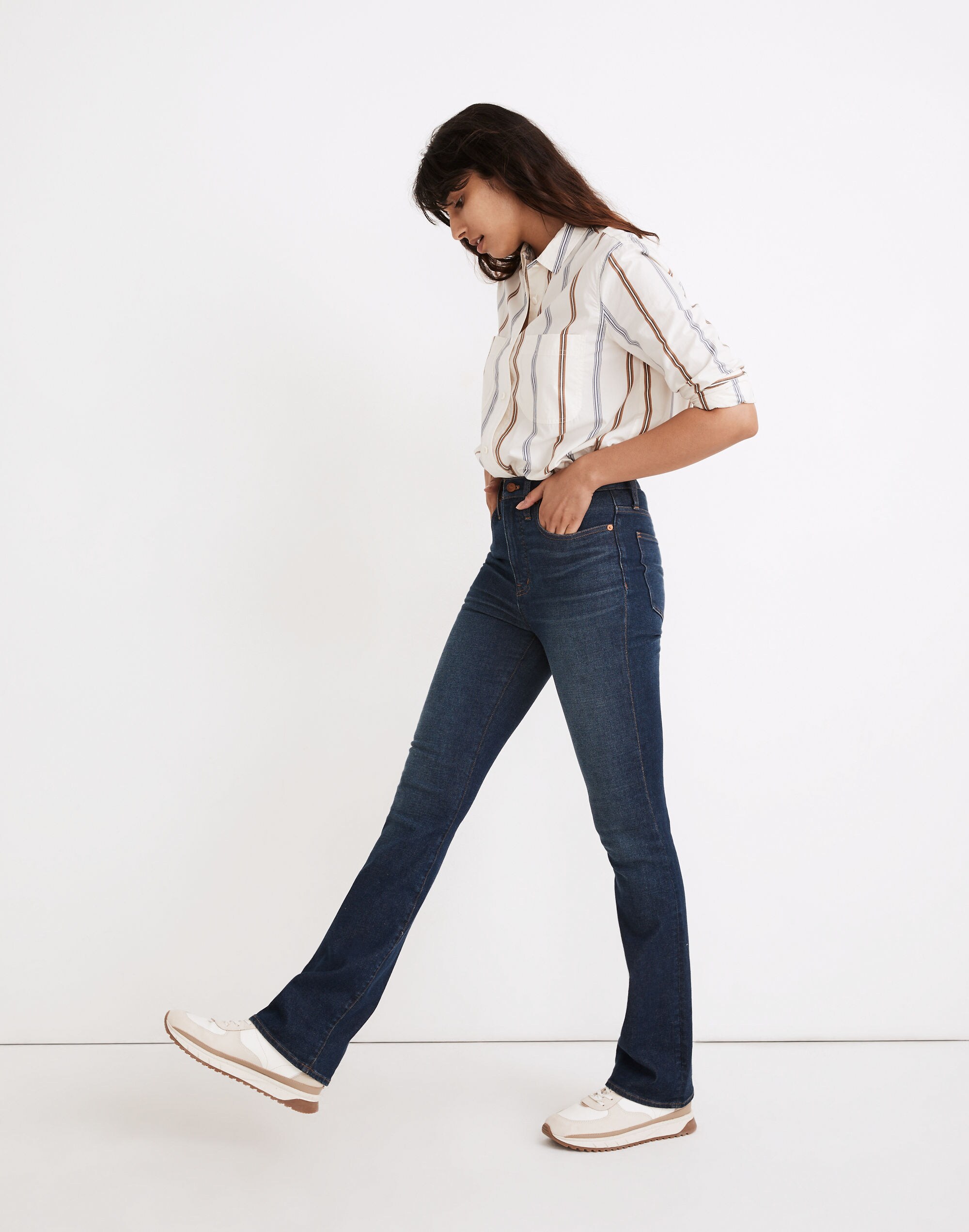 Skinny Flare Jeans in Linnean Wash