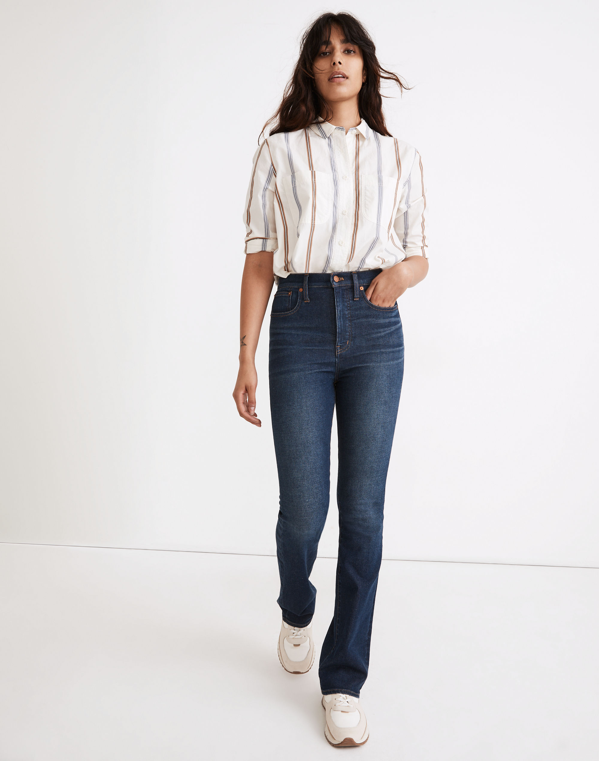 Skinny Flare Jeans in Linnean Wash