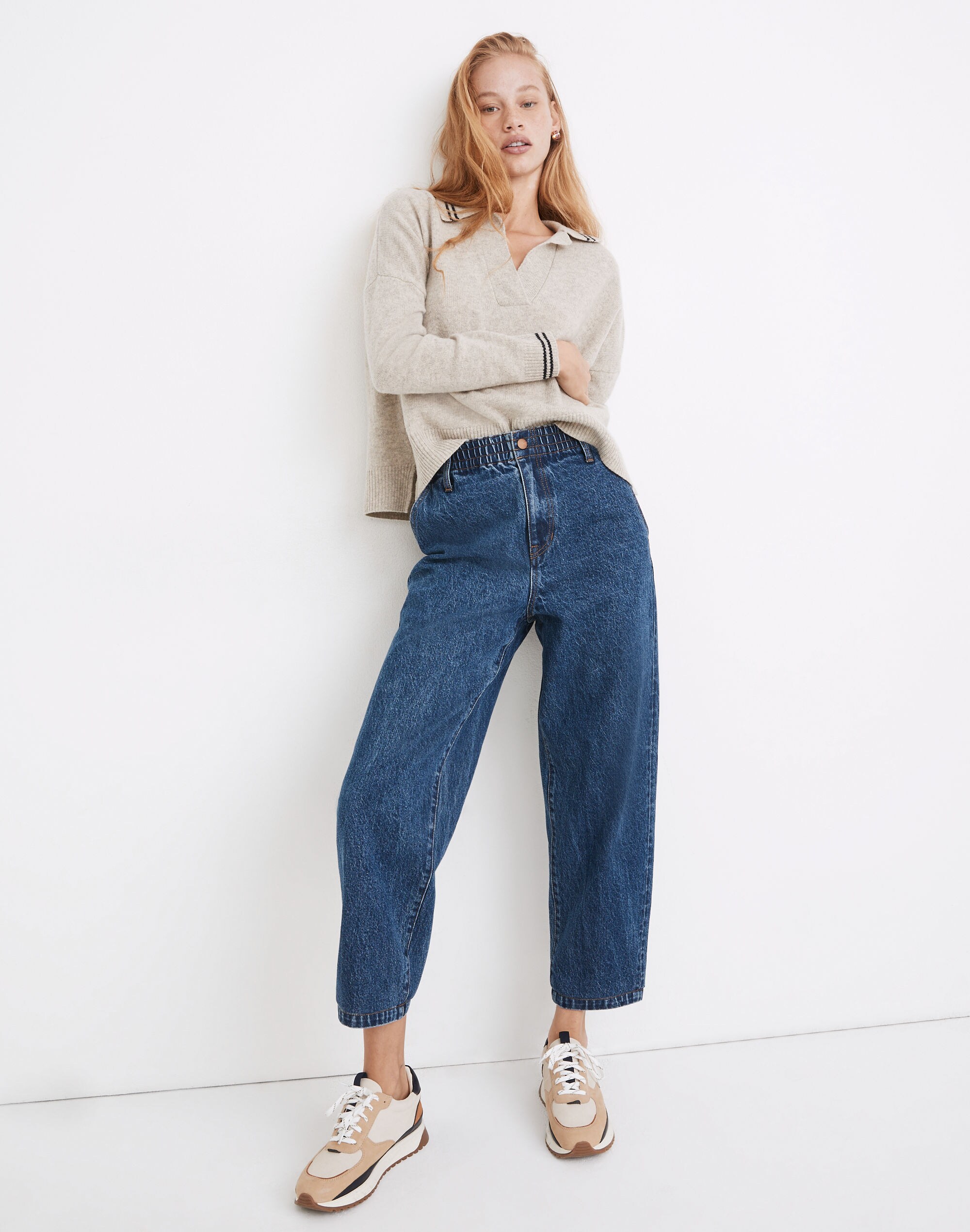 Pull-On Balloon Jeans in Morningside Wash: TENCEL&trade; Denim Edition