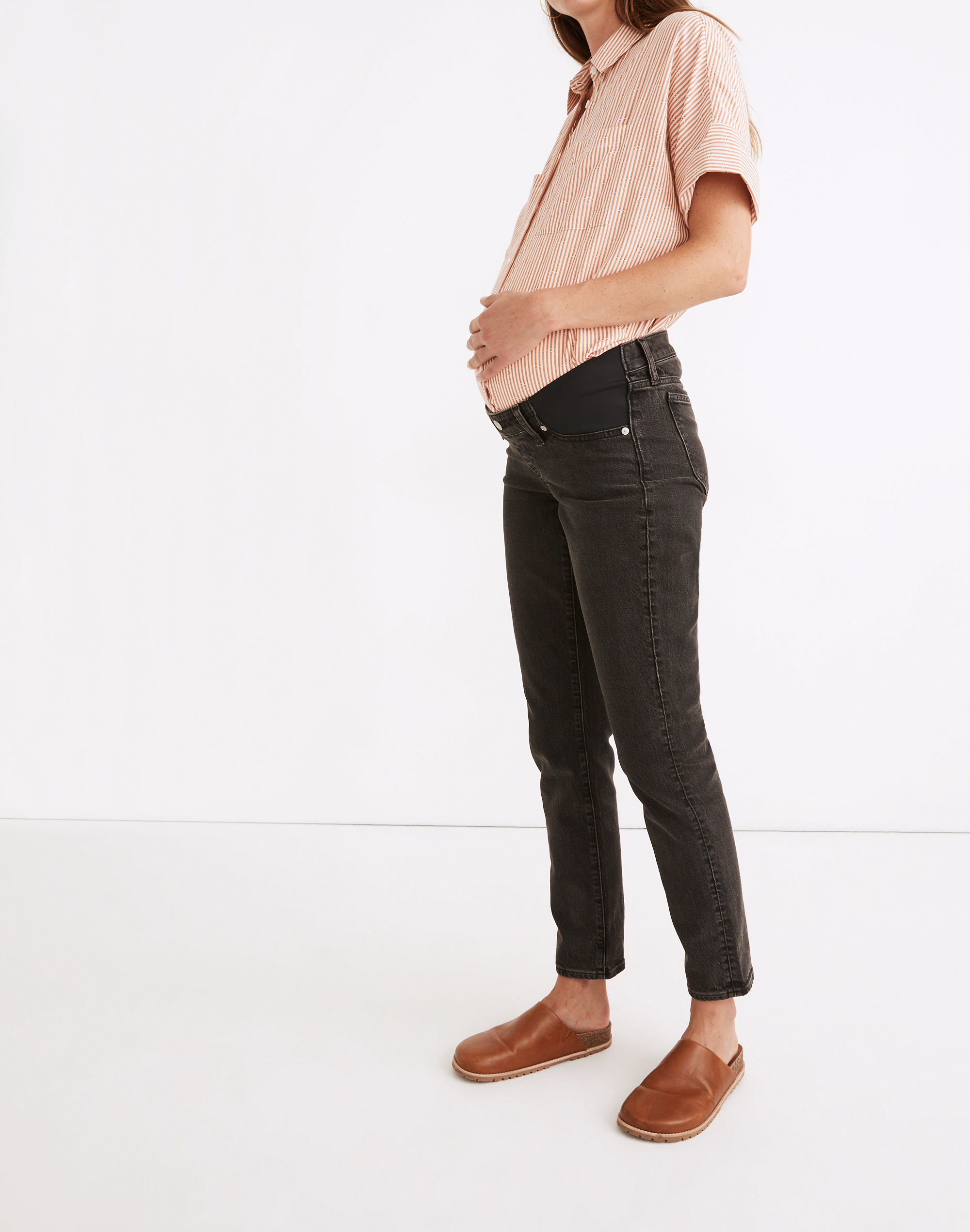 Maternity Side-Panel Perfect Vintage Jeans in Lunar Wash