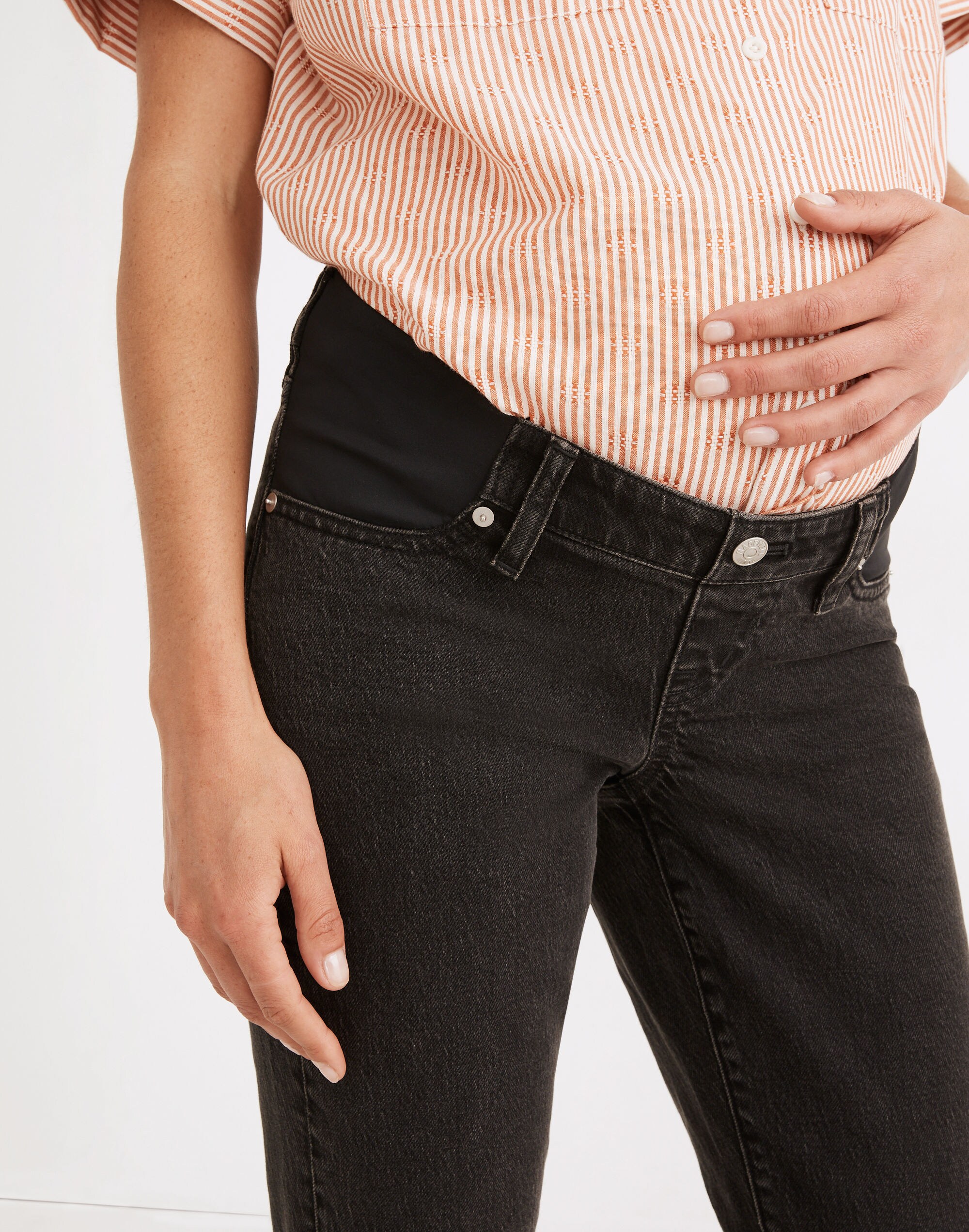 Maternity Side-Panel Perfect Vintage Jeans in Lunar Wash