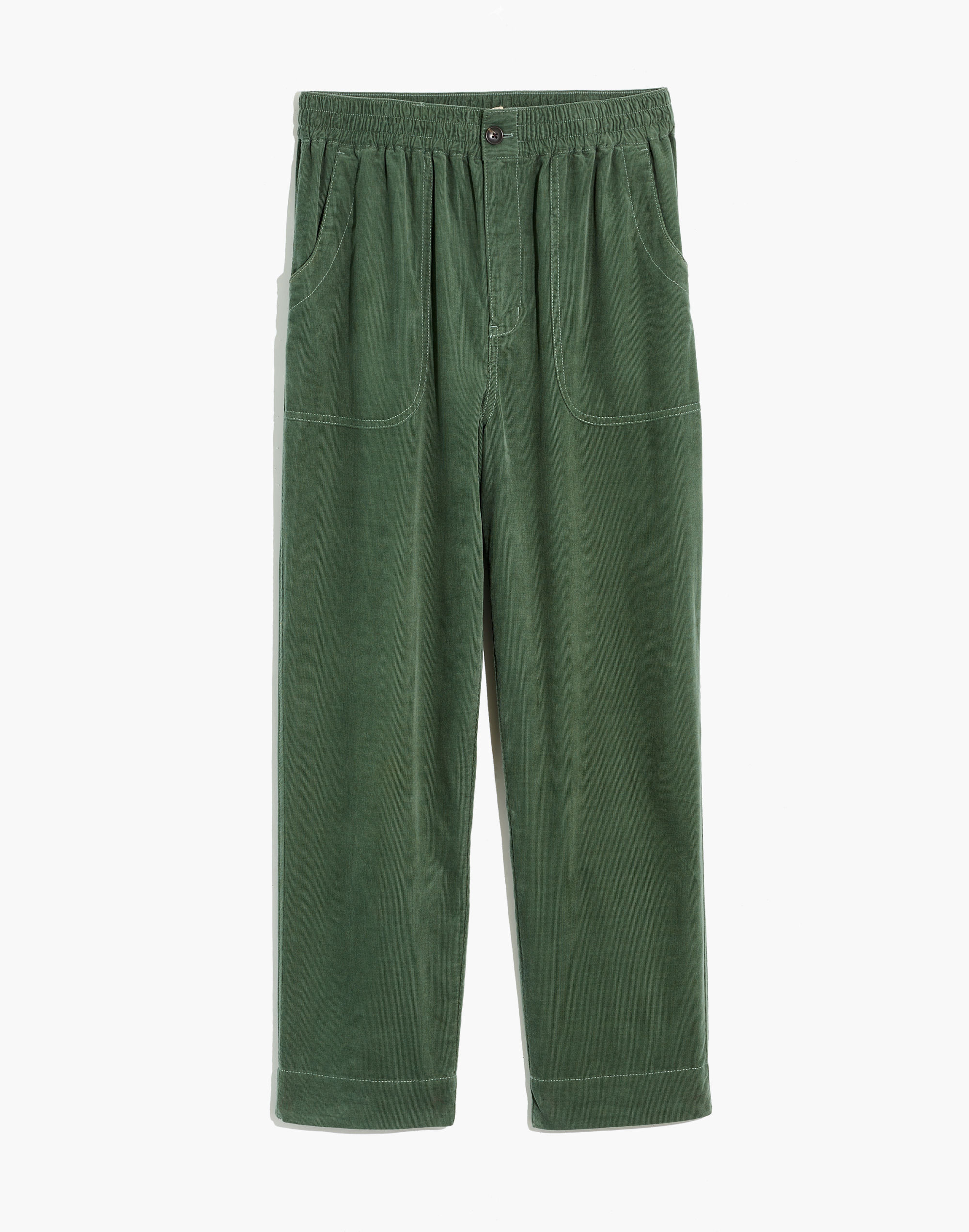 Tapered Huston Pull-On Crop Pants in Corduroy