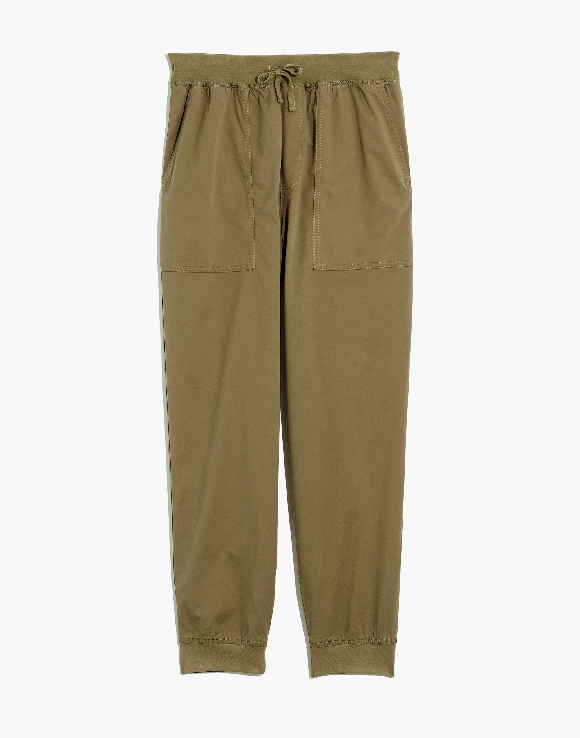 Twill Drawstring Jogger Pants