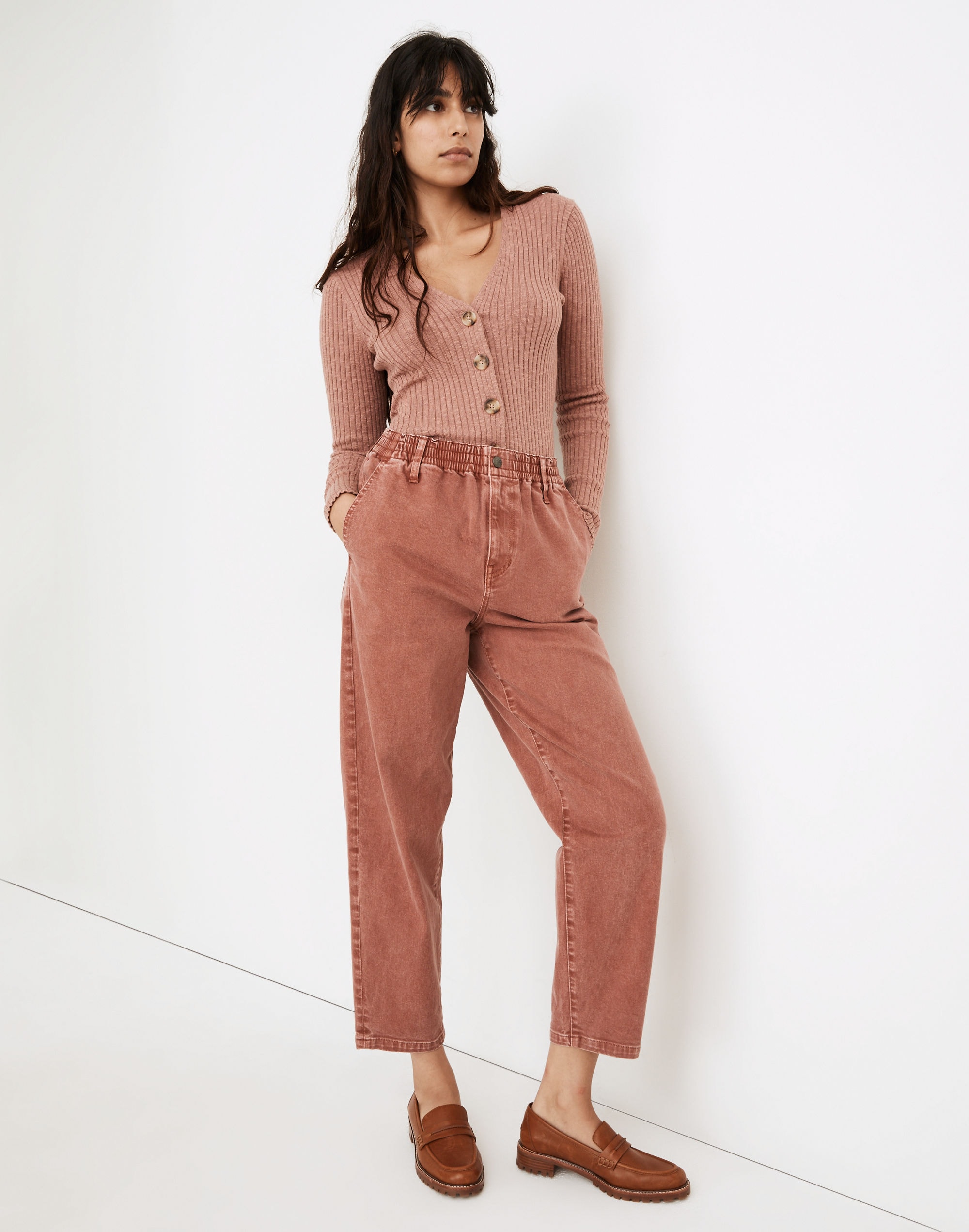 Pull-On Balloon Jeans: Garment-Dyed Edition