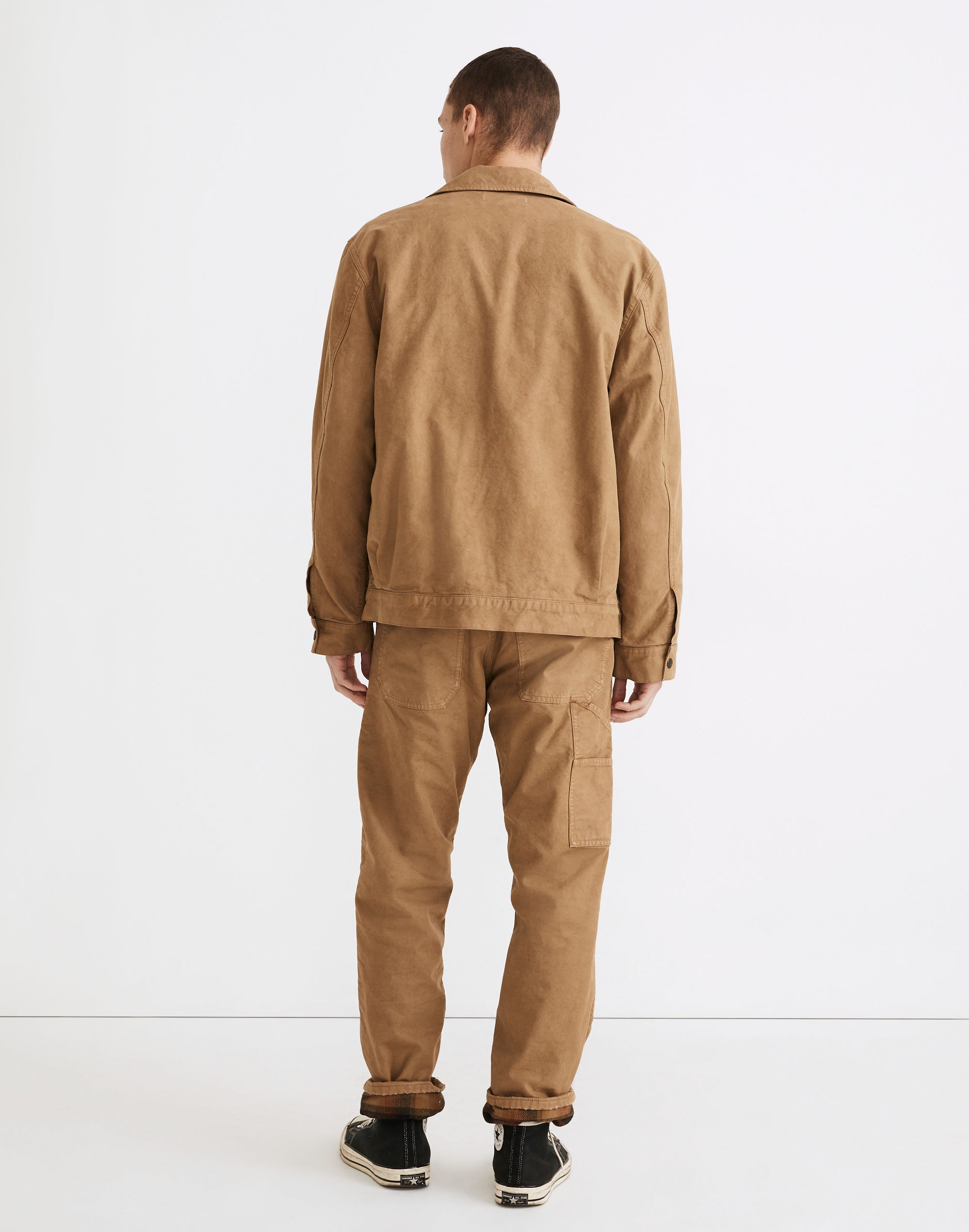Garment-Dyed Relaxed Straight Workwear Pants