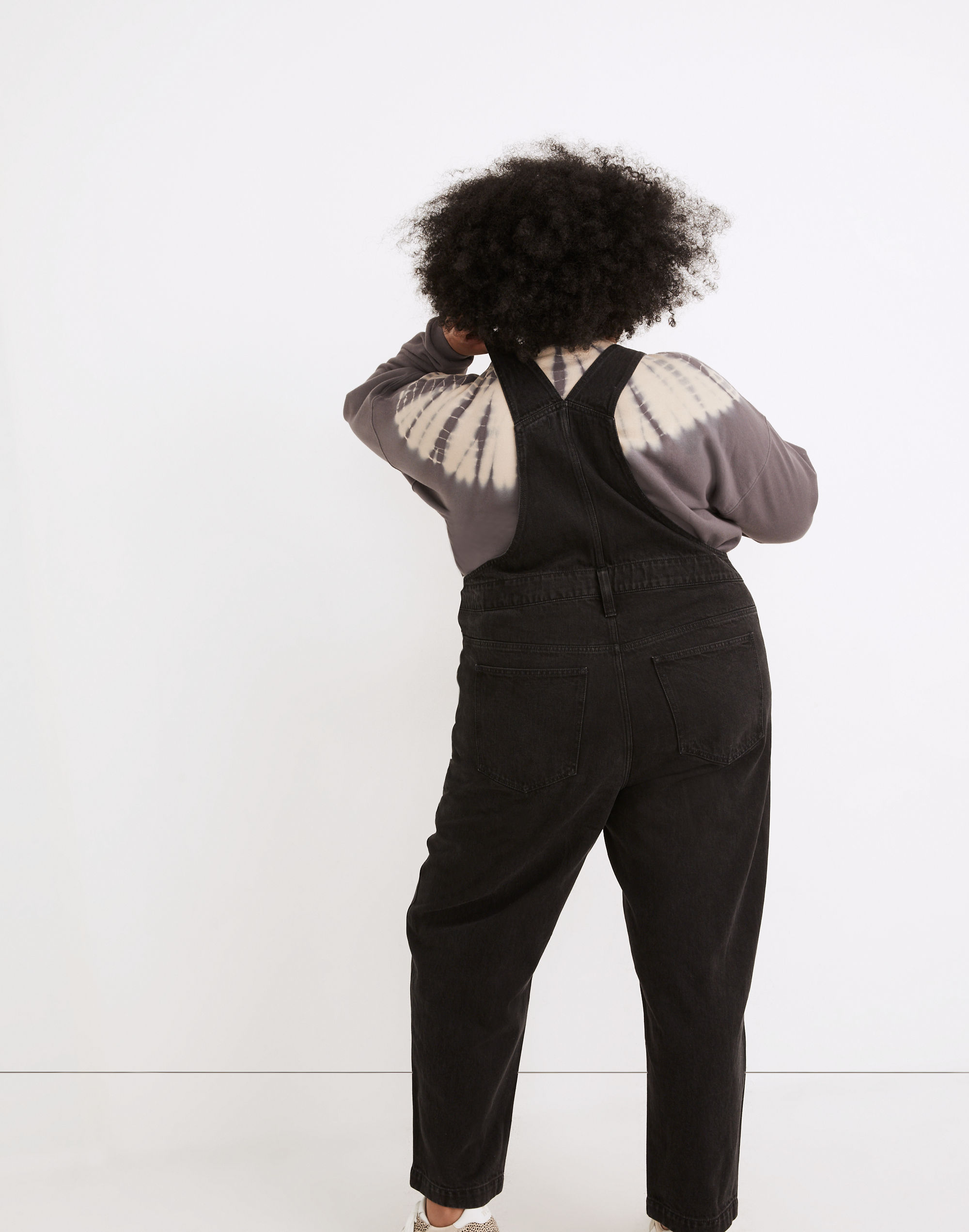 Plus Straight-Leg Overalls in Lunar Wash