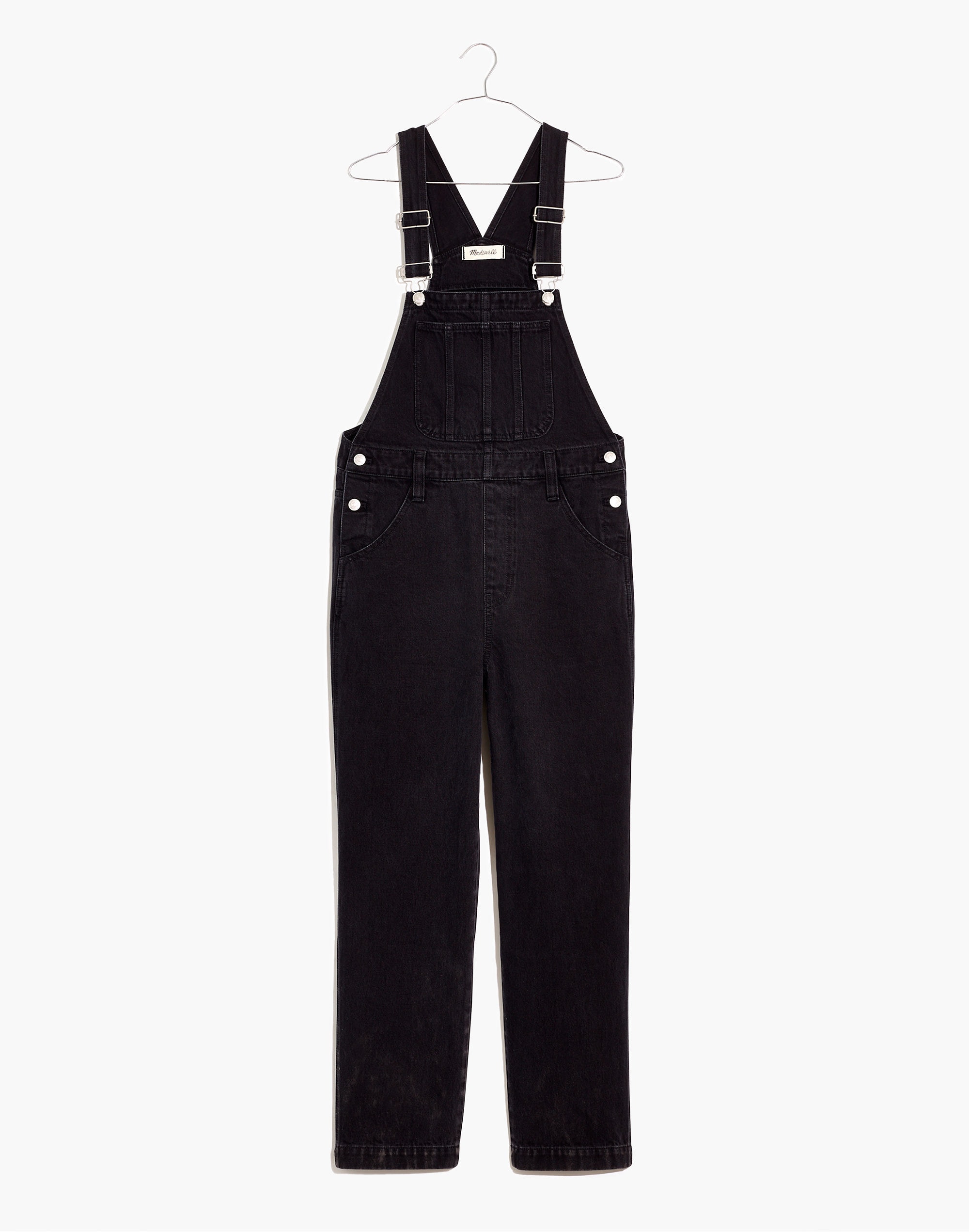 Plus Straight-Leg Overalls in Lunar Wash