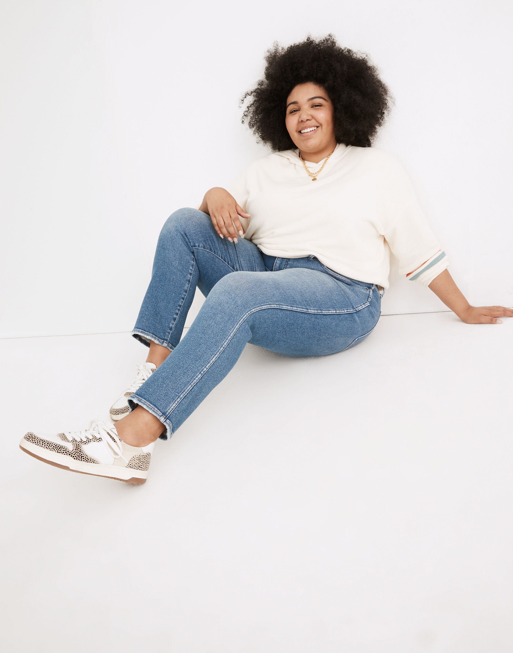 Plus Curvy Stovepipe Jeans in Ditmas Wash