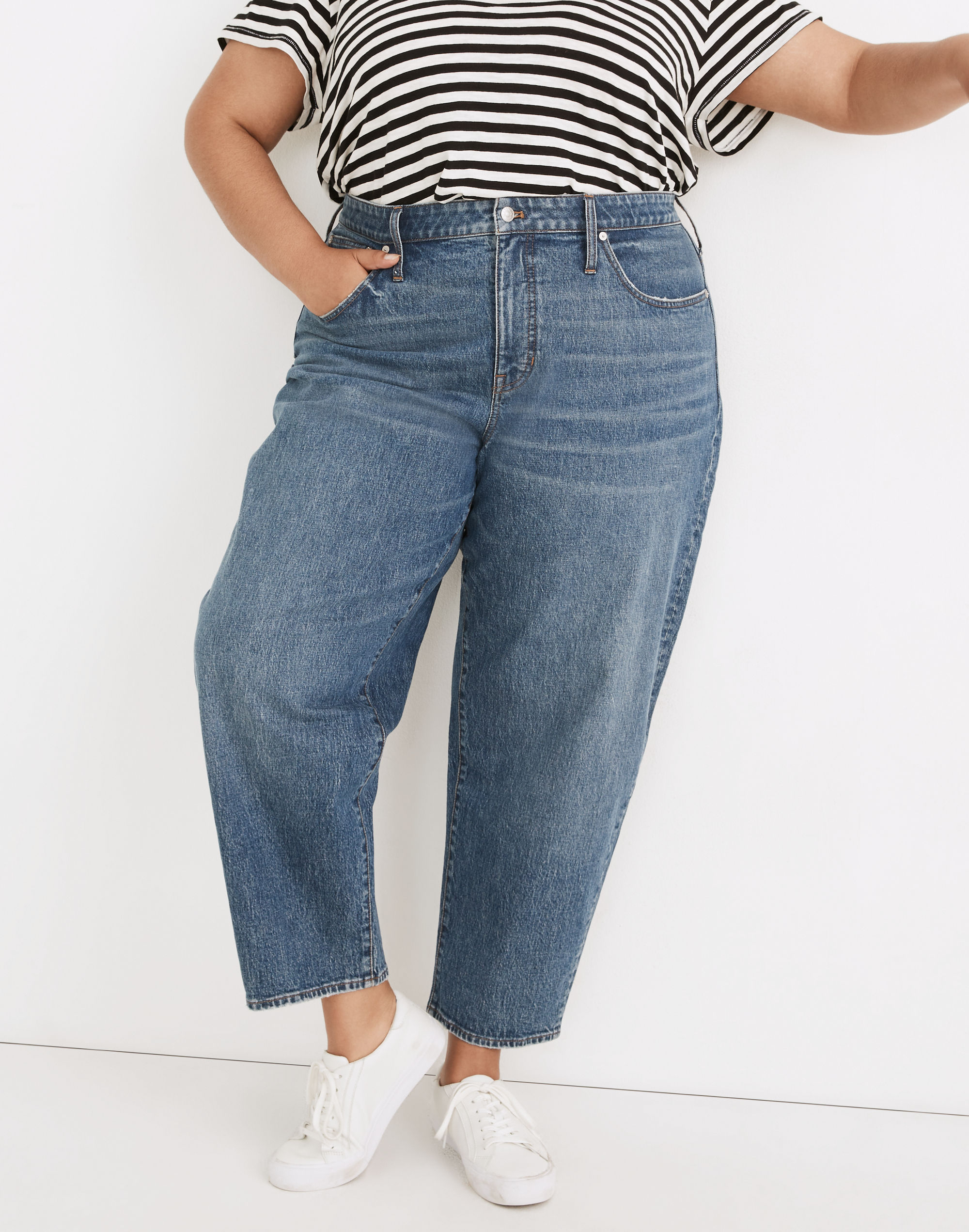 Plus Balloon Jeans in Corson Wash