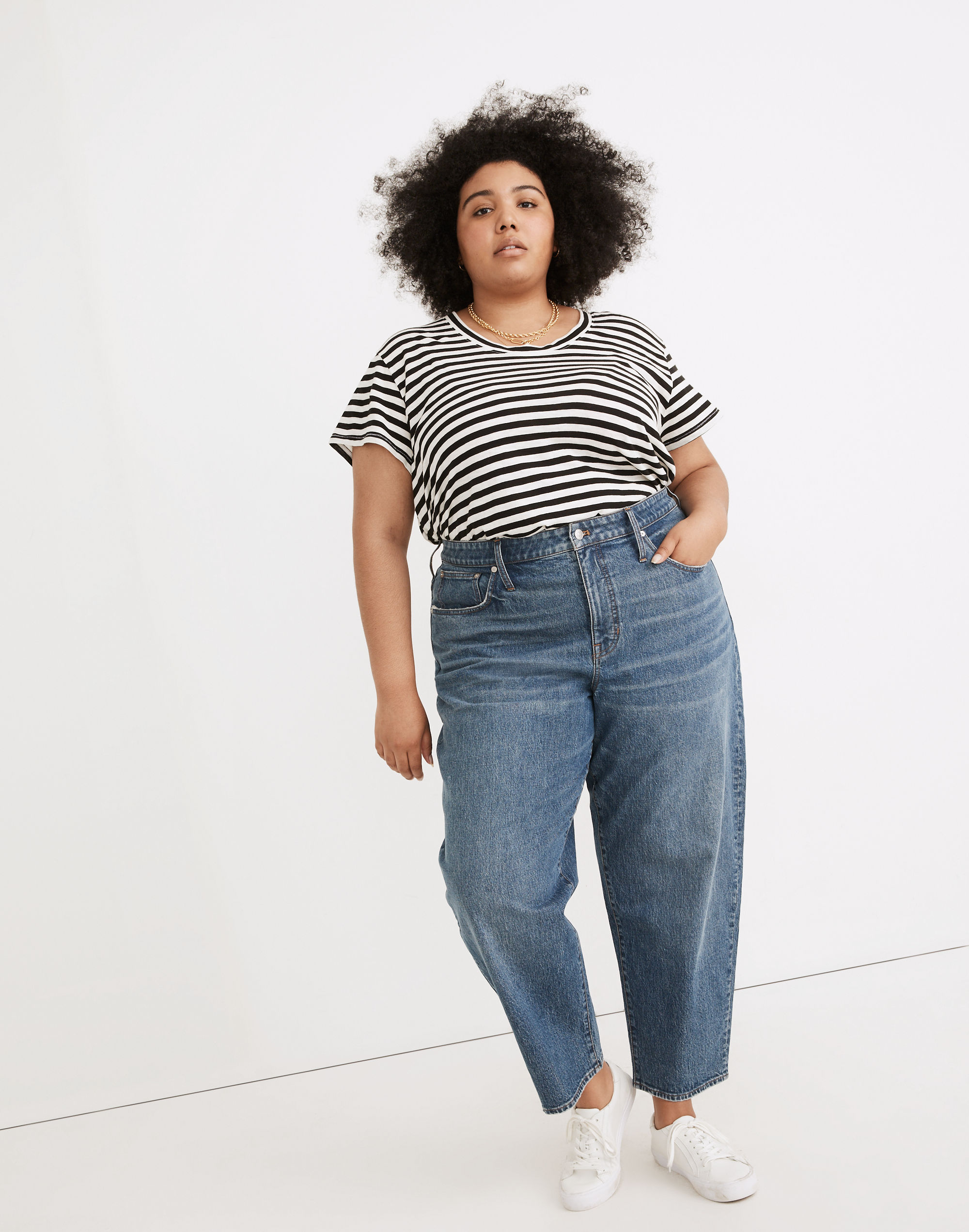 Plus Balloon Jeans in Corson Wash