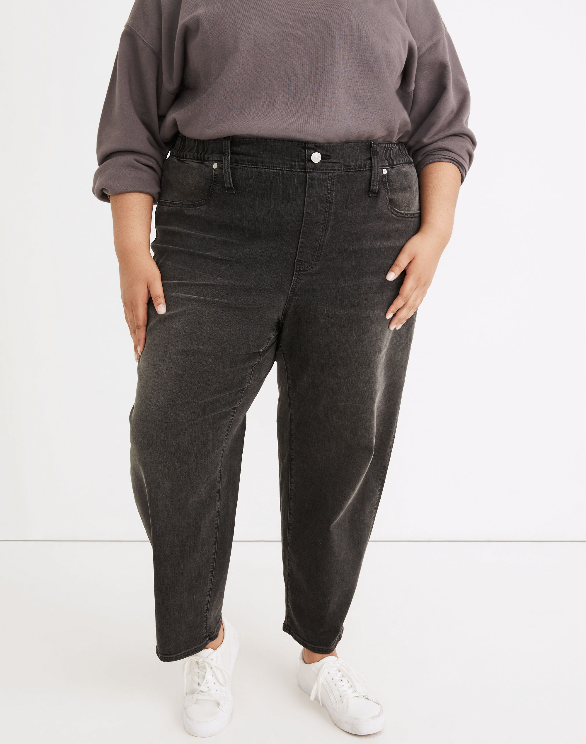 Plus Roadtripper Supersoft Pull-On Jeans in Brendan Wash