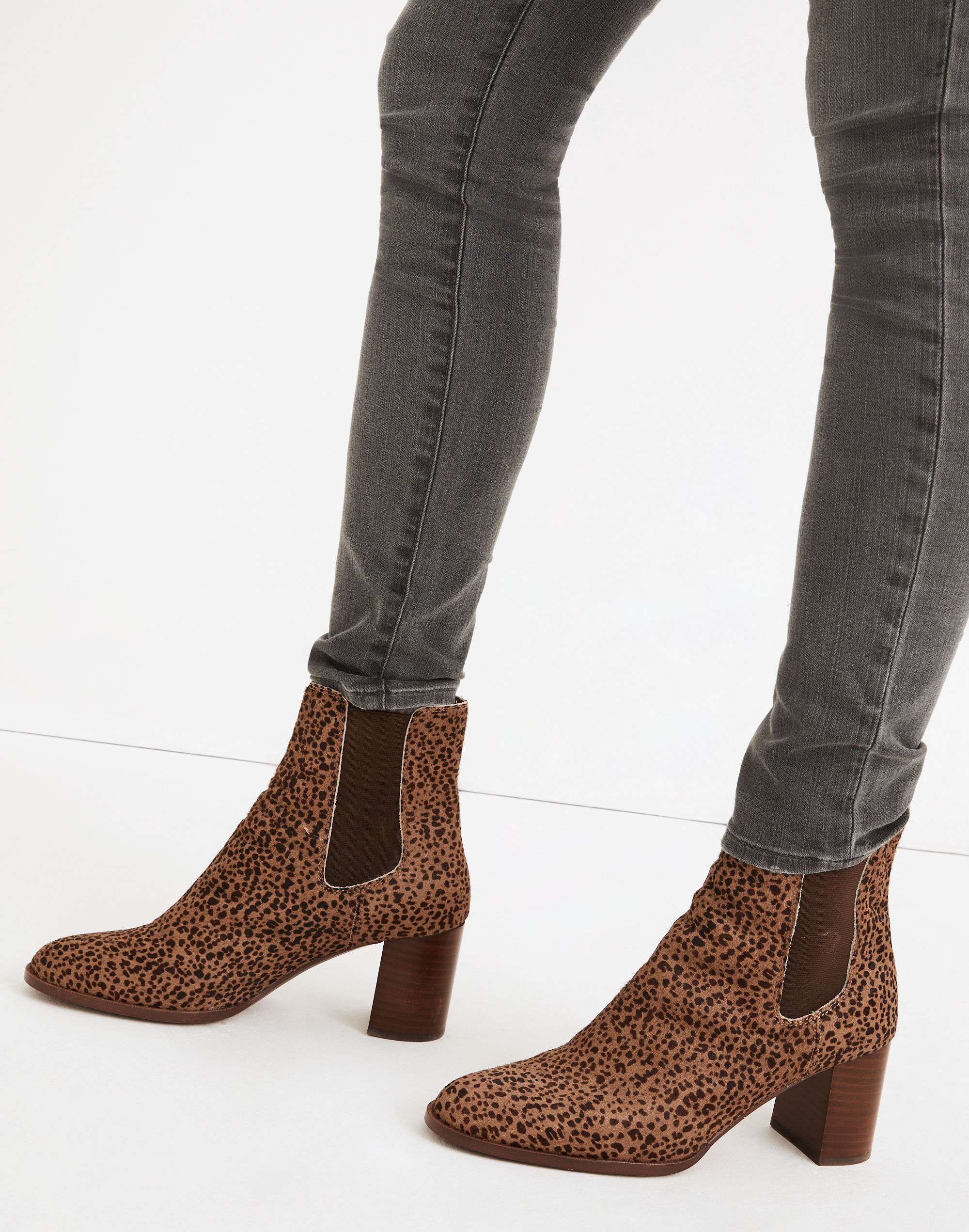 The Laura Chelsea Boot in Spotted Calf Hair