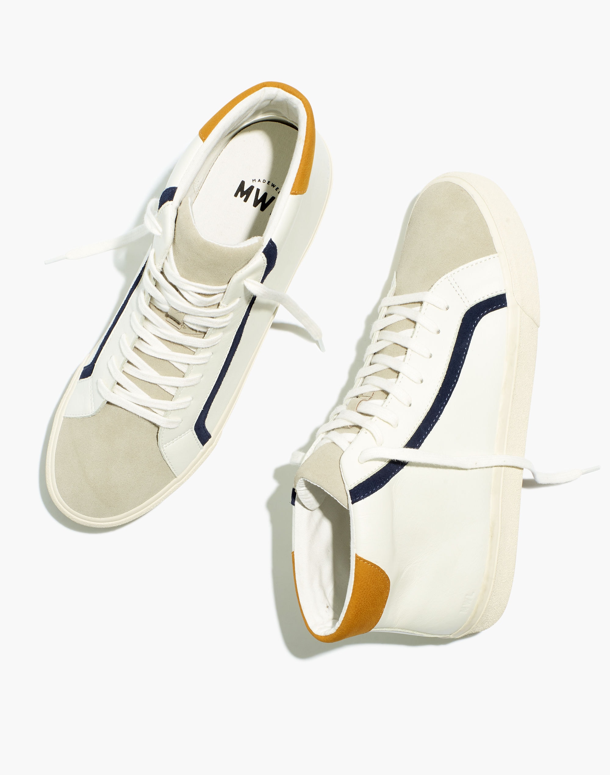 Sidewalk High-Top Sneakers in Leather