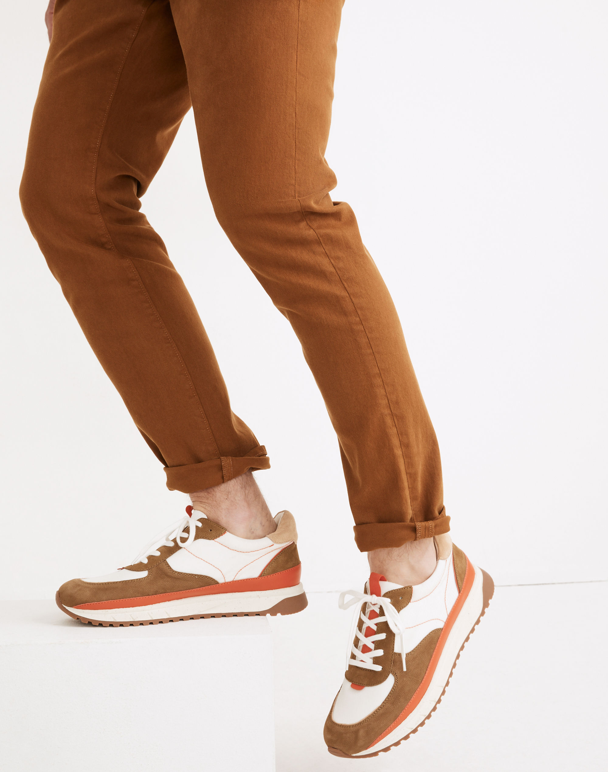 Kickoff Trainer Sneakers in Leather and Suede