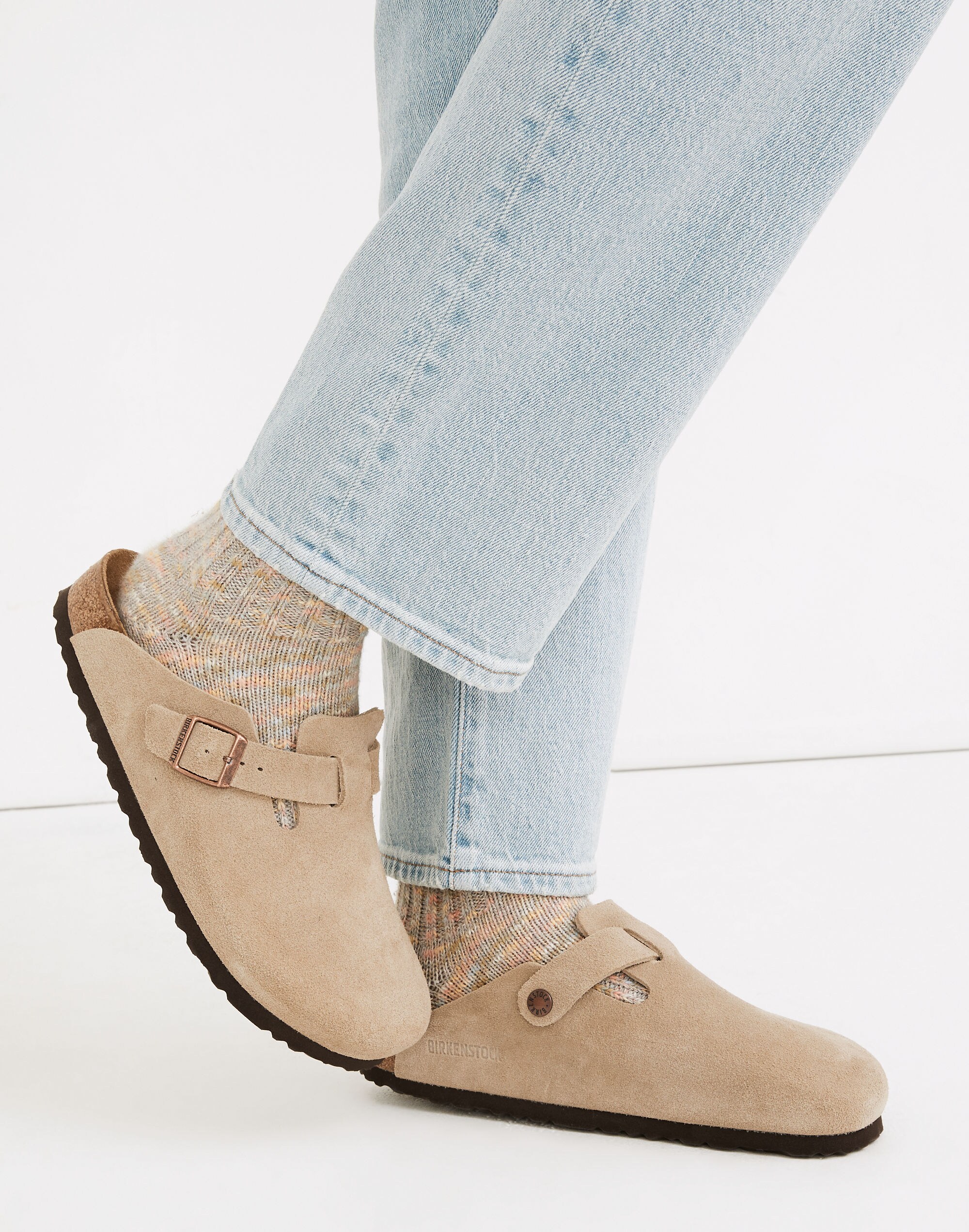 Birkenstock&reg; Boston Suede Soft Footbed Clogs