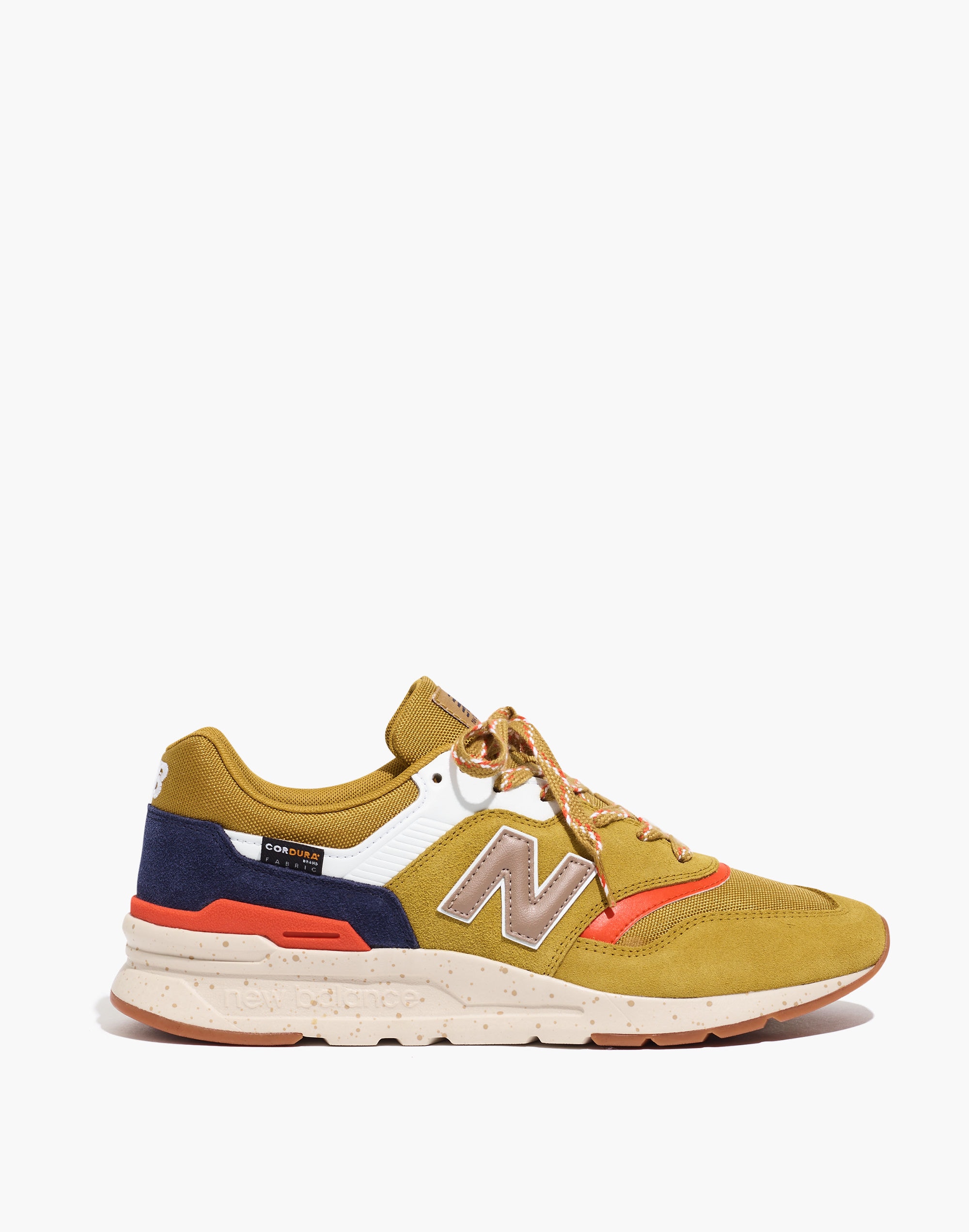 New Balance&reg; Suede 997H Sneakers in Natural Indigo and Earth Red