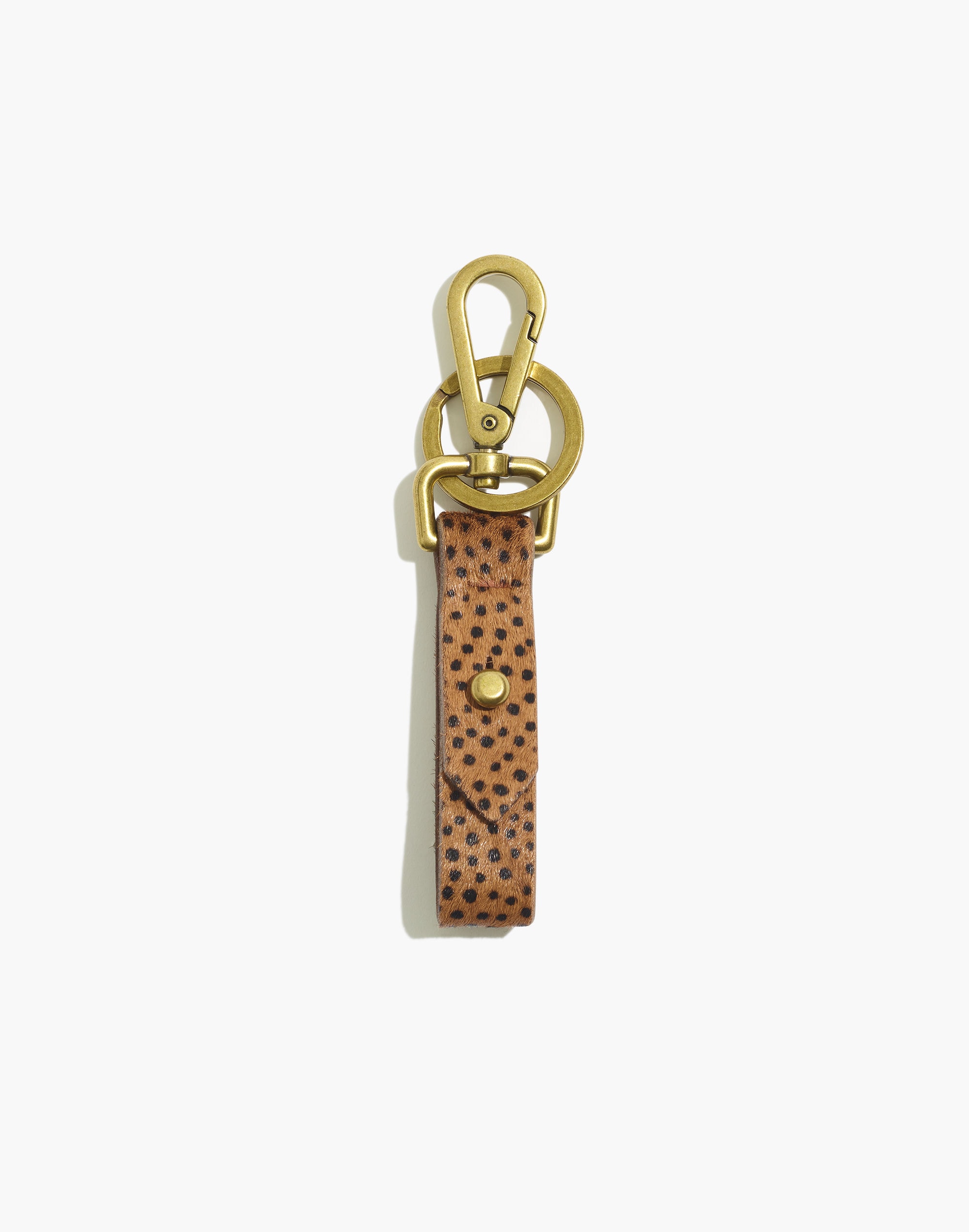 the front door key fob in spotted calf hair
