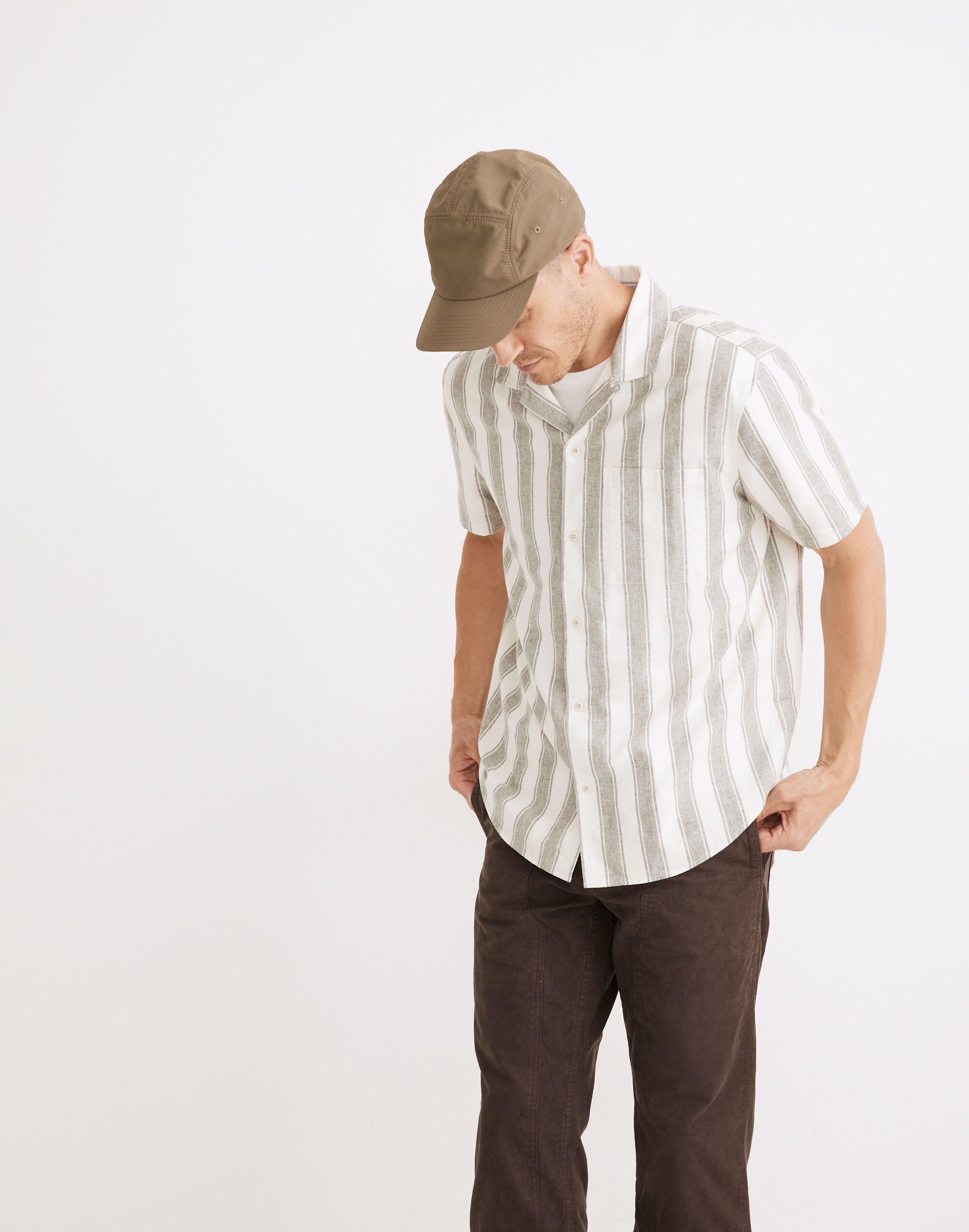(Re)sponsible Easy Short-Sleeve Shirt in Stripe