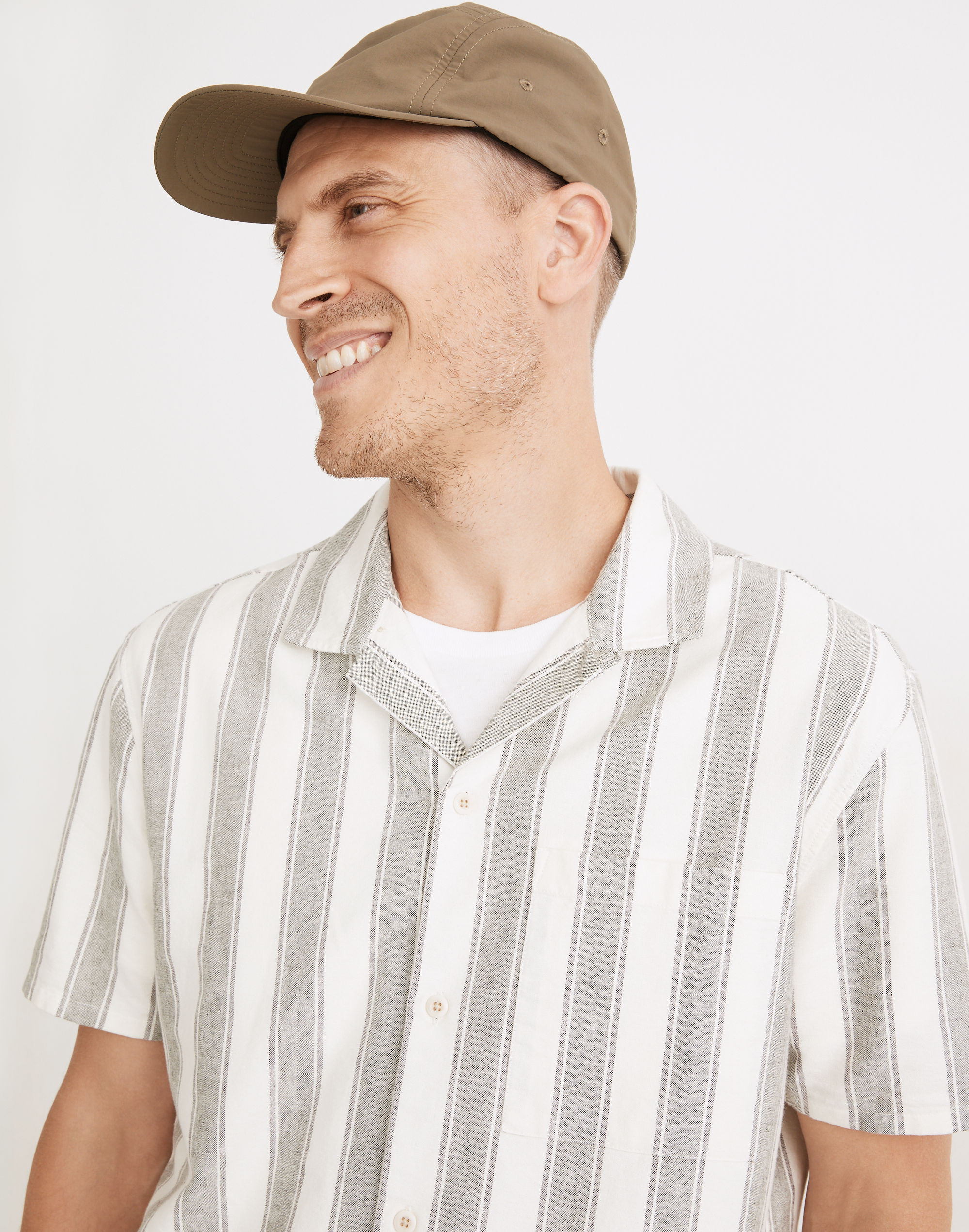(Re)sponsible Easy Short-Sleeve Shirt in Stripe