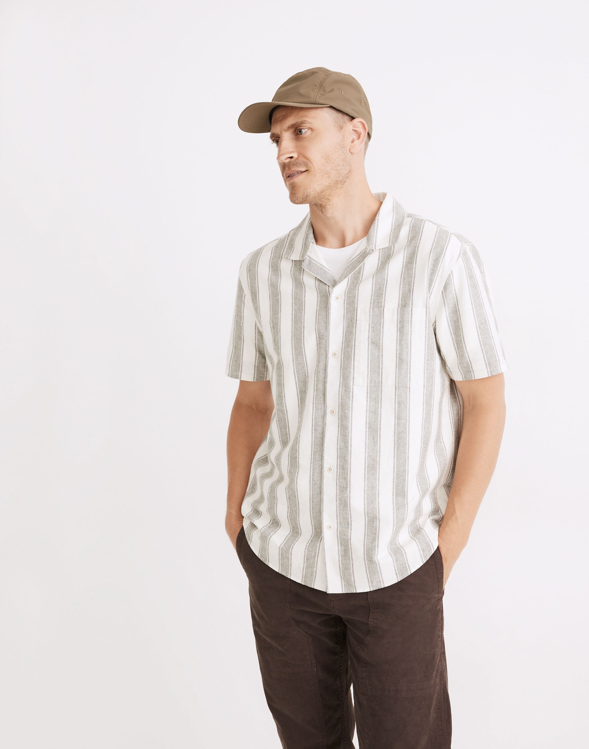 (Re)sponsible Easy Short-Sleeve Shirt in Stripe