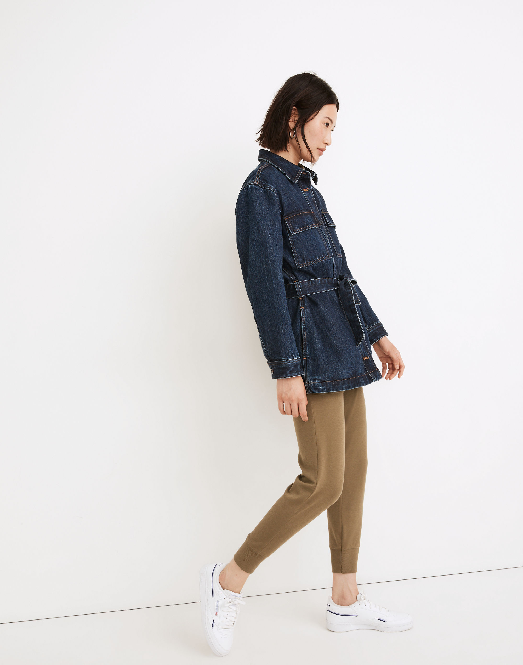 Denim Tie-Waist Shirt-Jacket