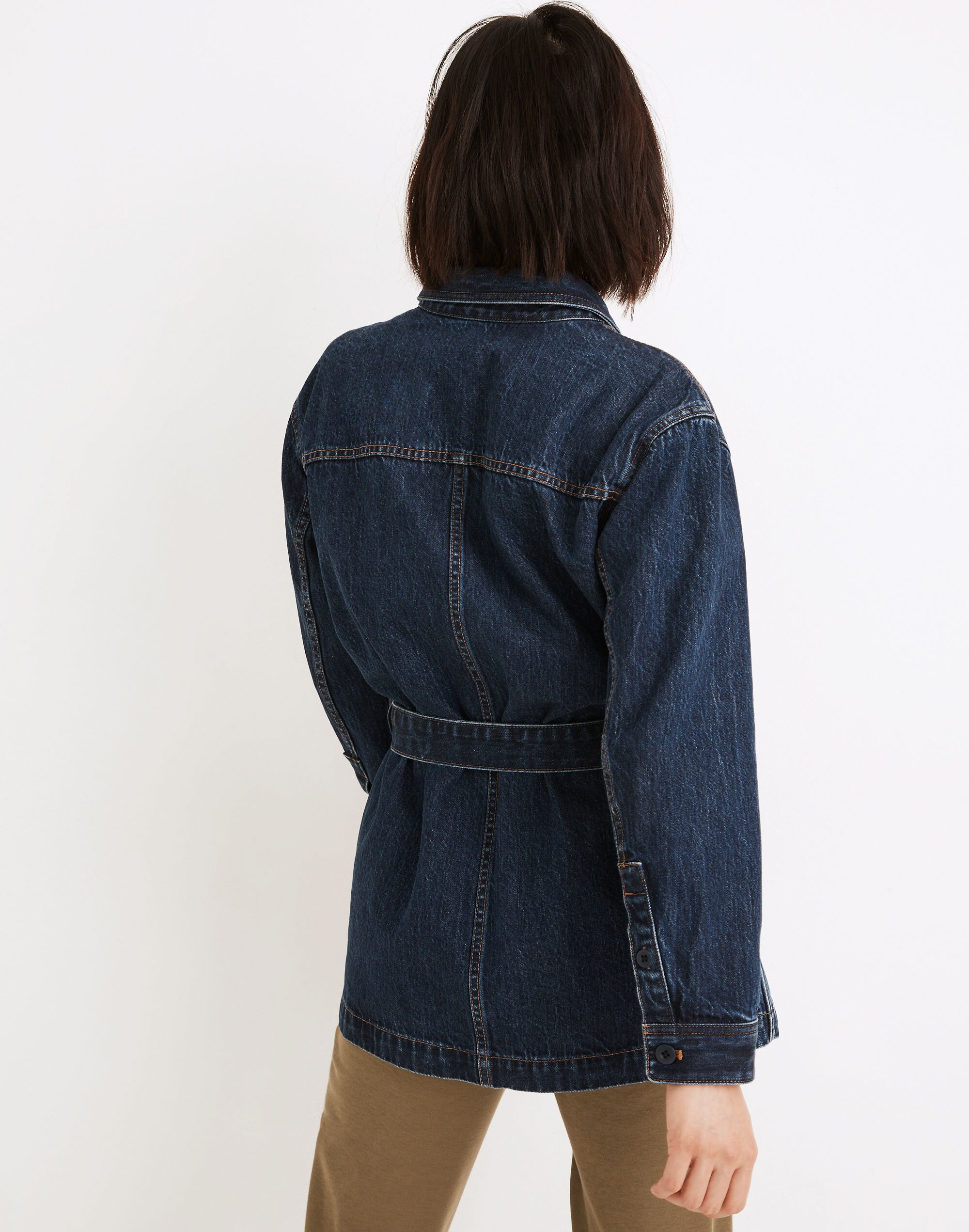 Denim Tie-Waist Shirt-Jacket