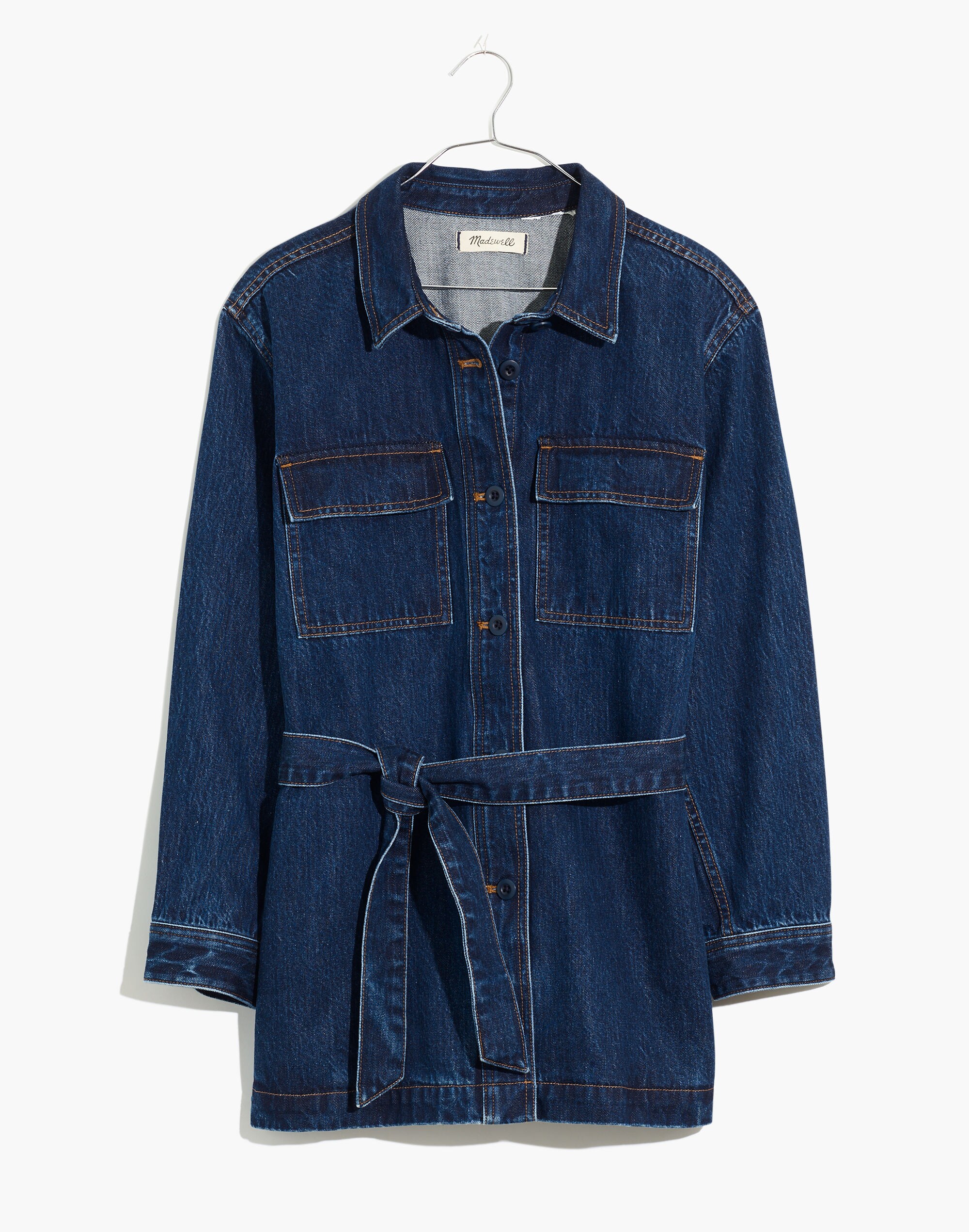 Denim Tie-Waist Shirt-Jacket