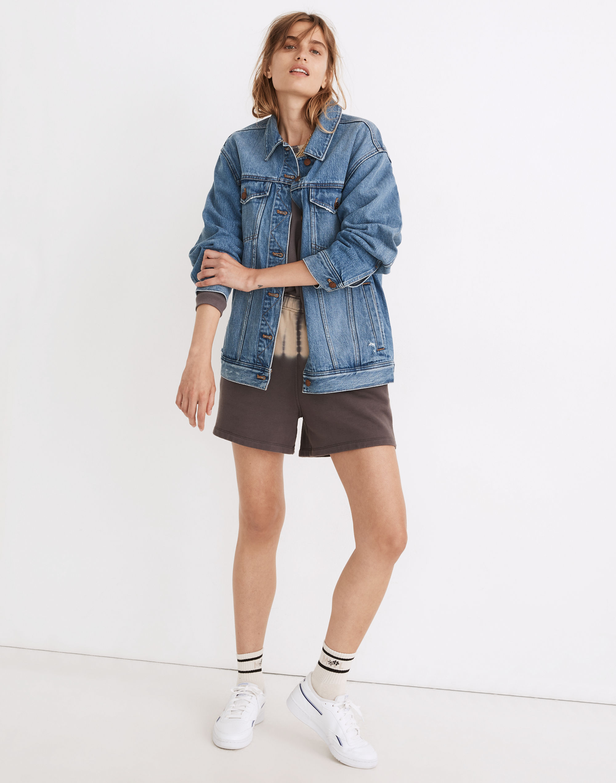 The Oversized Trucker Jean Jacket in Hunton Wash