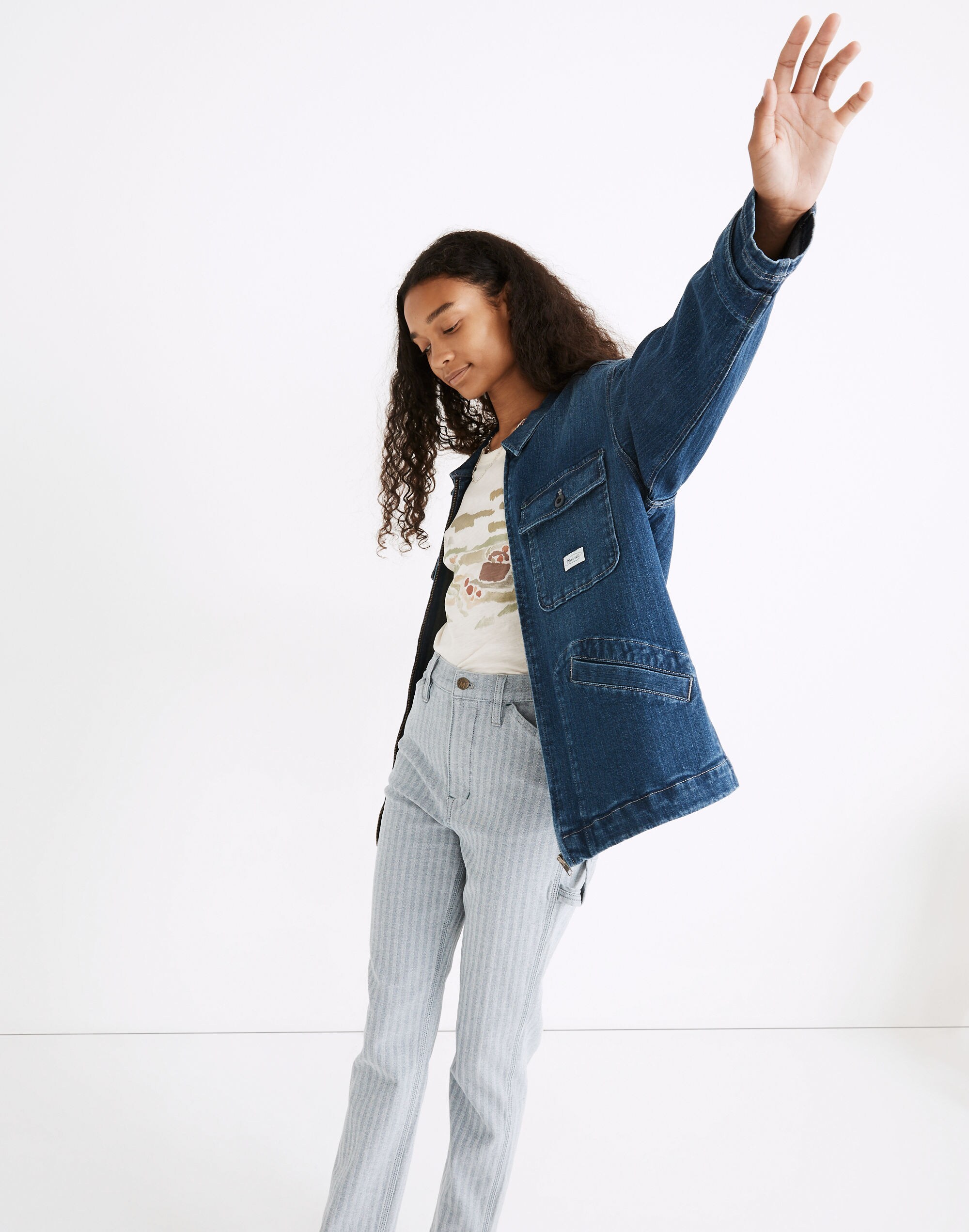 Workwear Collection Herringbone Denim Chore Coat