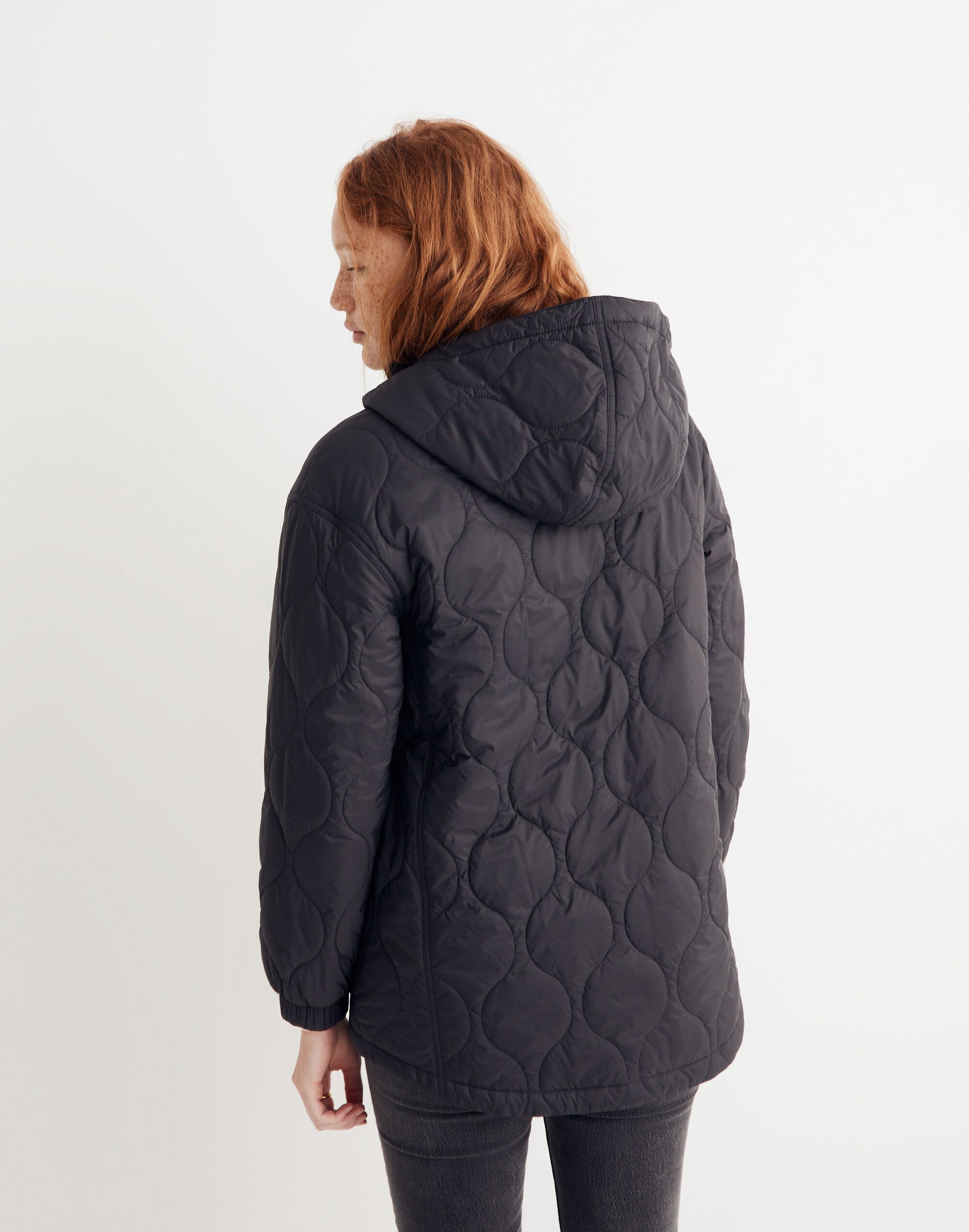 Quilted Packable Popover Puffer Jacket