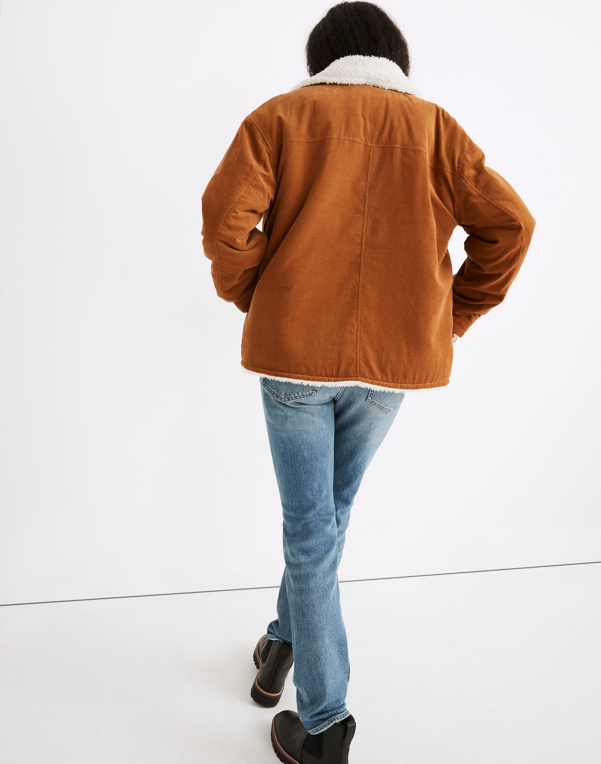 (Re)sourced Sherpa-Lined Corduroy Jacket