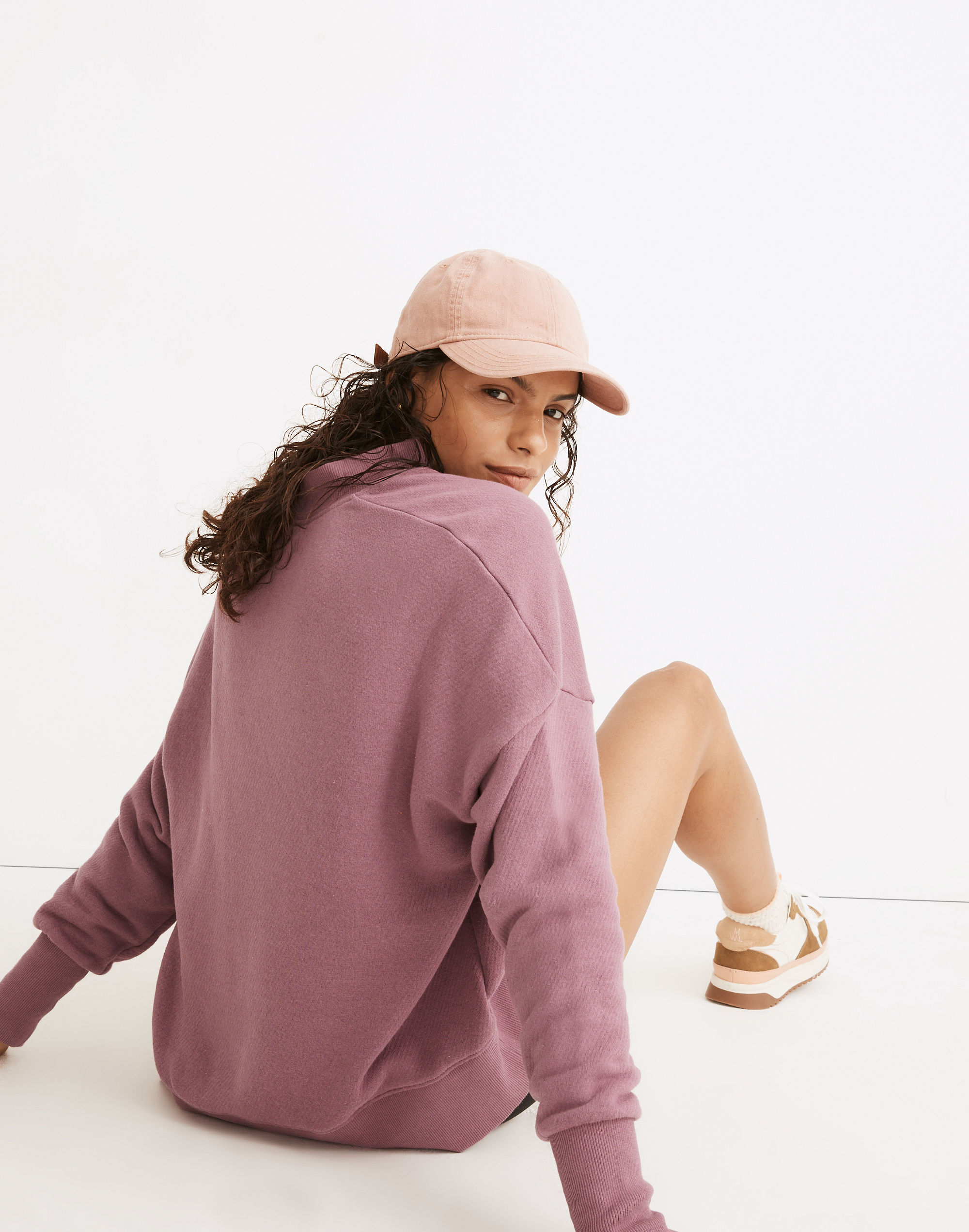MWL Airyterry Half-Zip Tunic Sweatshirt