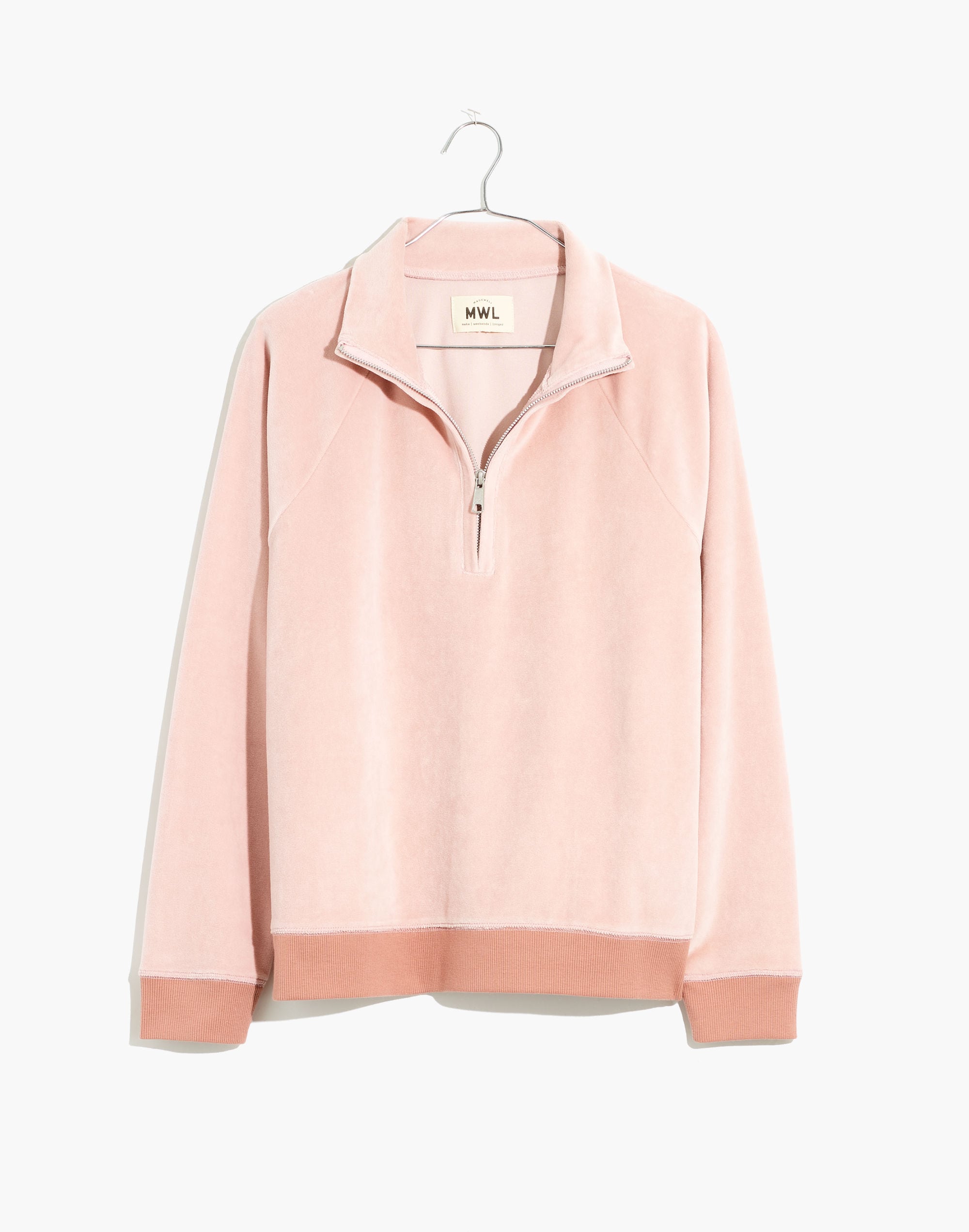 MWL Velour Half-Zip Sweatshirt