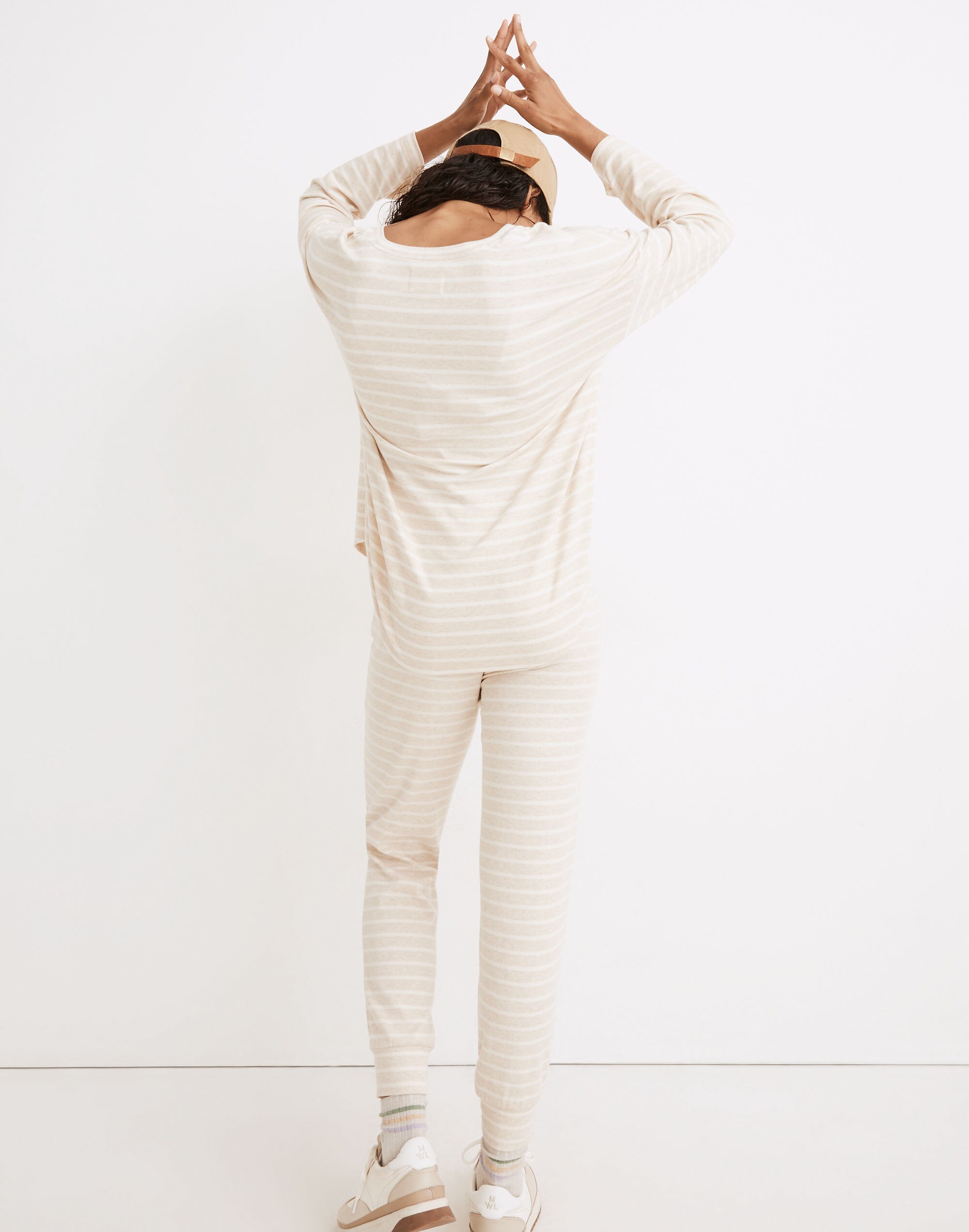 MWL Breeze Henley Shirttail Tee in Stripe