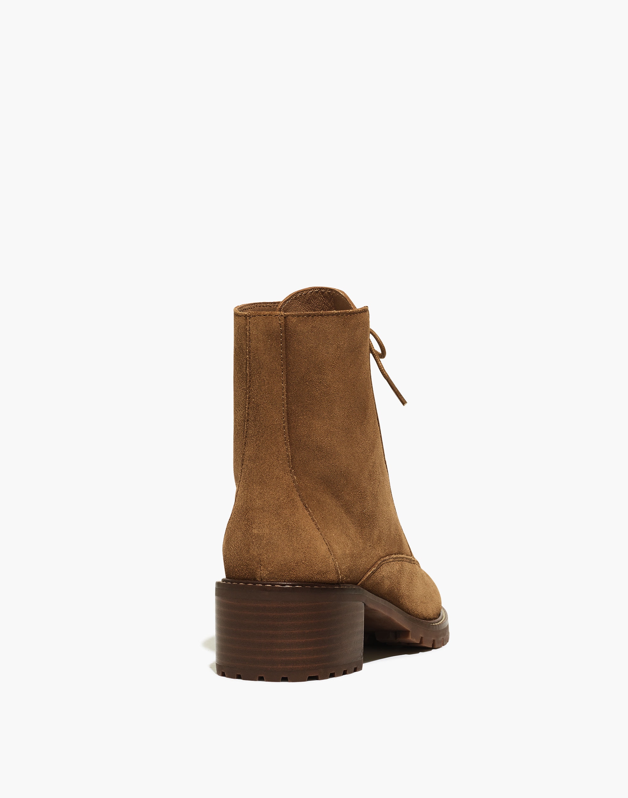 The Julien Lace-Up Lugsole Boot in Suede