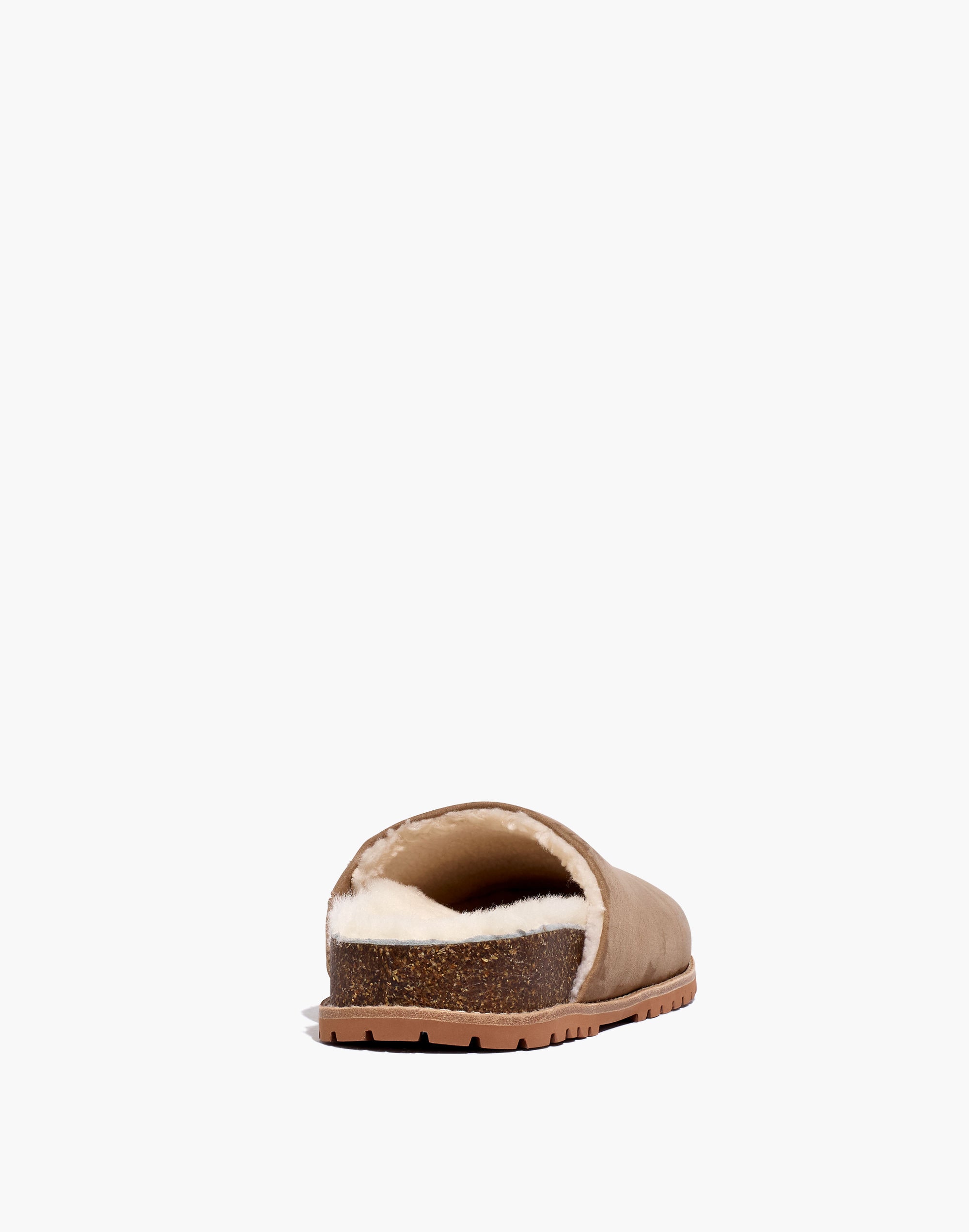 The Layne Clog Mule in Nubuck and Shearling
