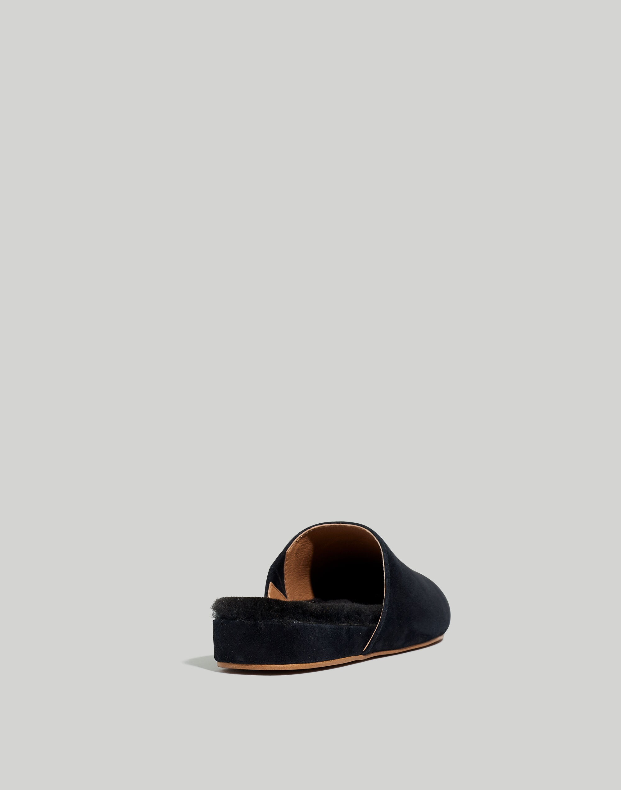 The Suede Kasey Mule in Faux Shearling