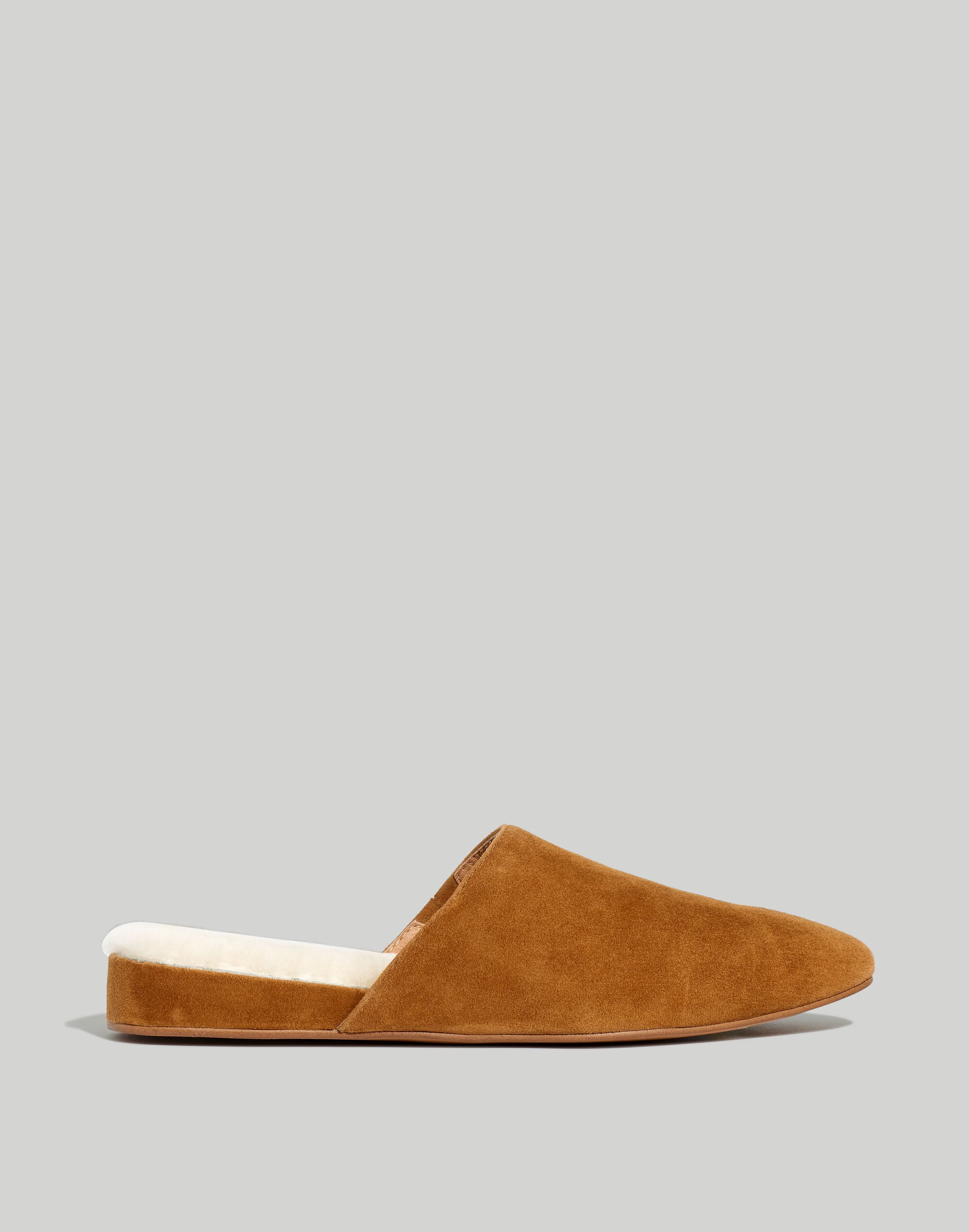 The Suede Kasey Mule in Faux Shearling