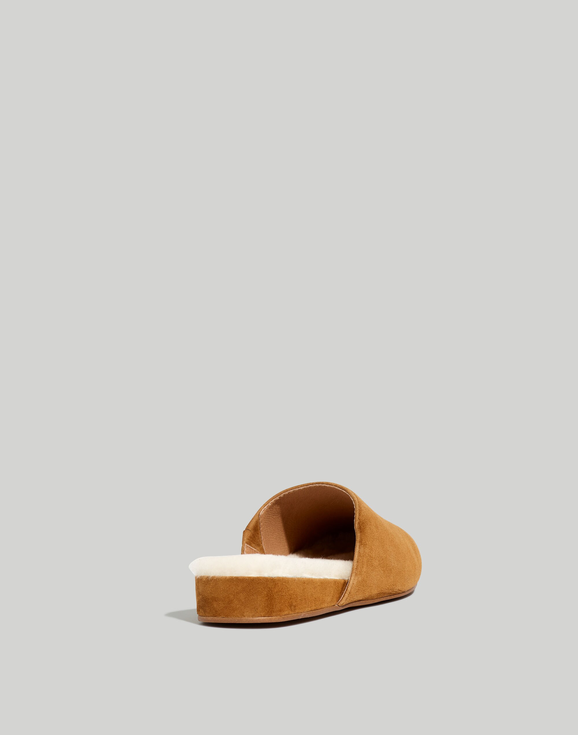 The Suede Kasey Mule in Faux Shearling