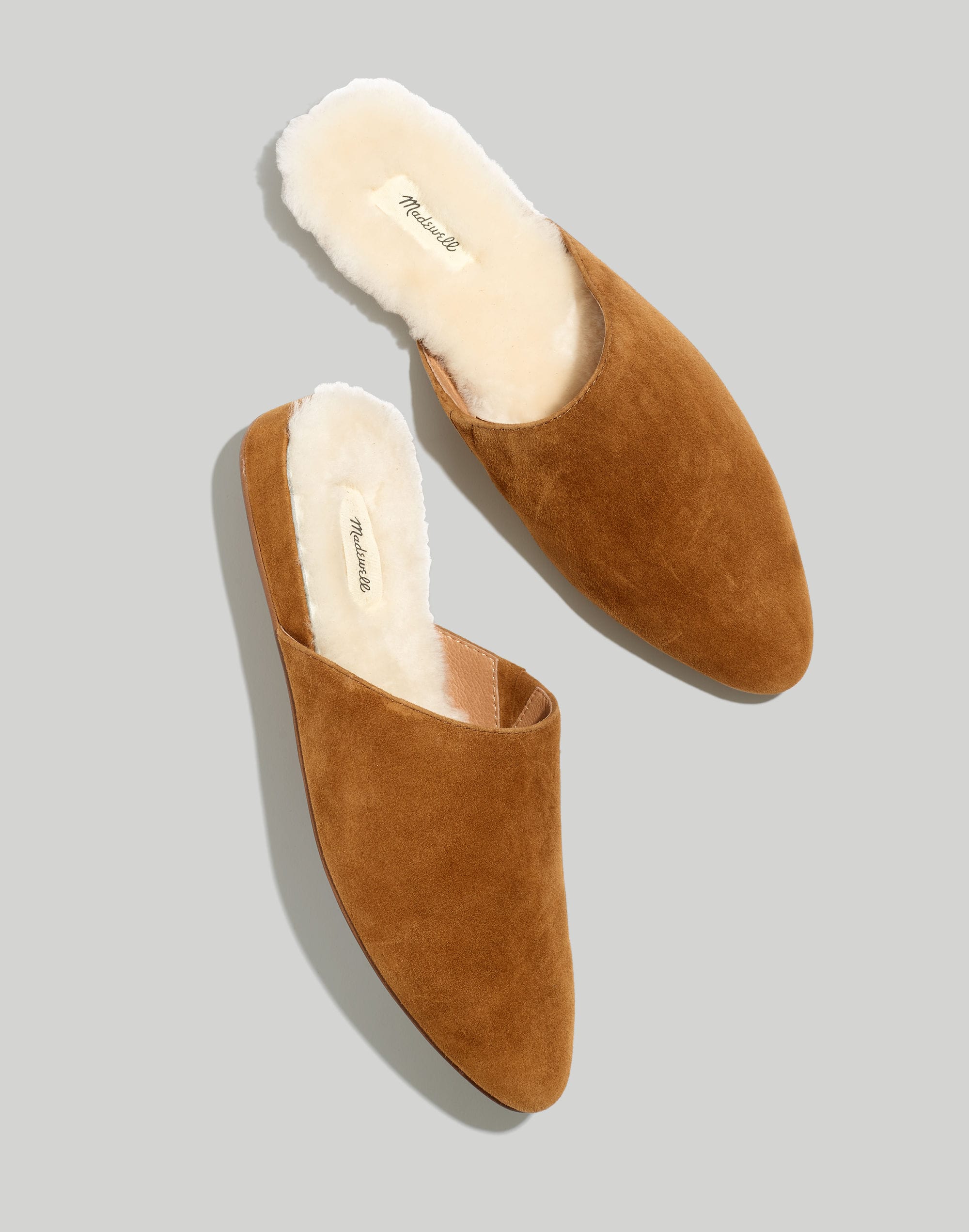 The Suede Kasey Mule in Faux Shearling
