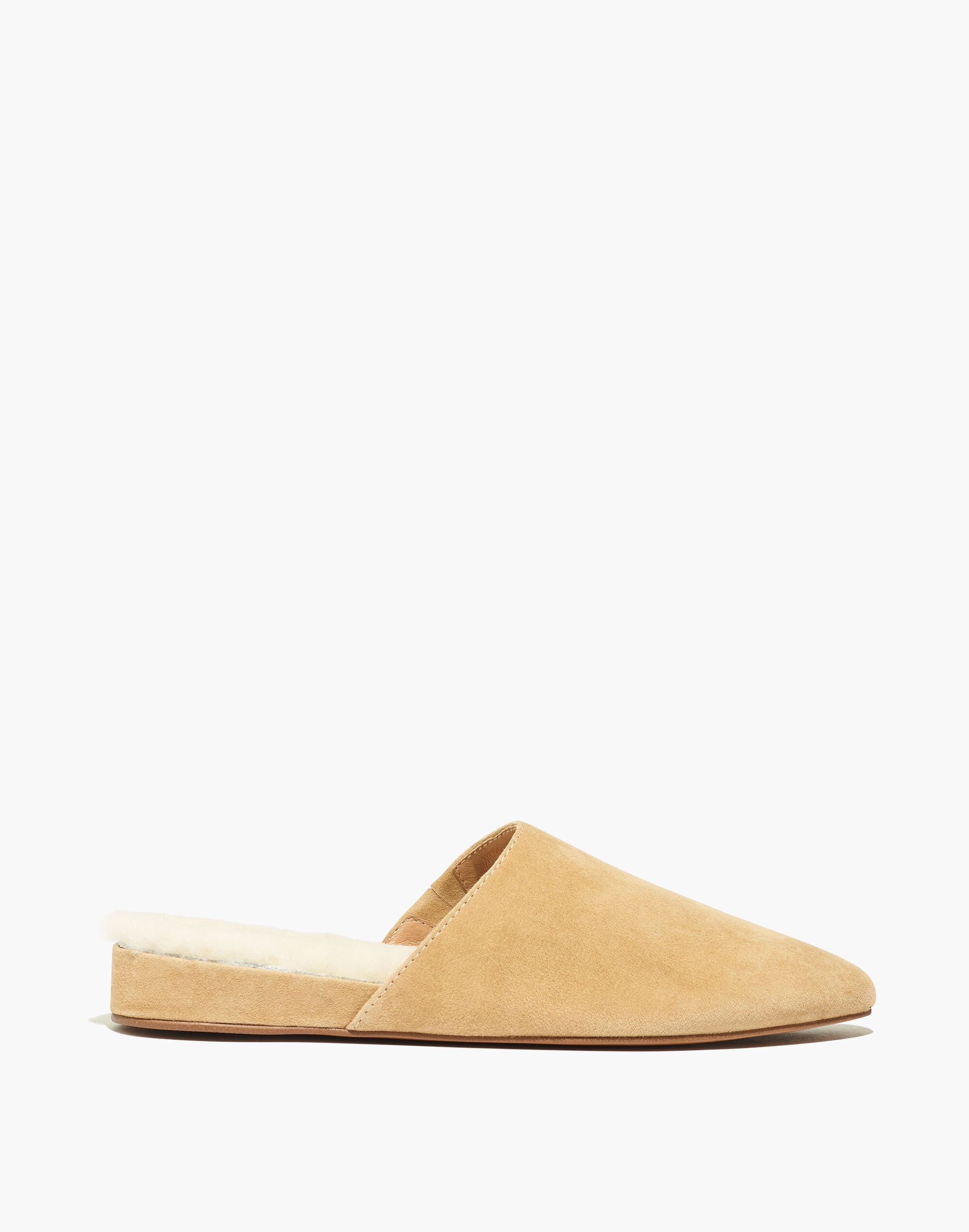 The Suede Kasey Mule in Faux Shearling